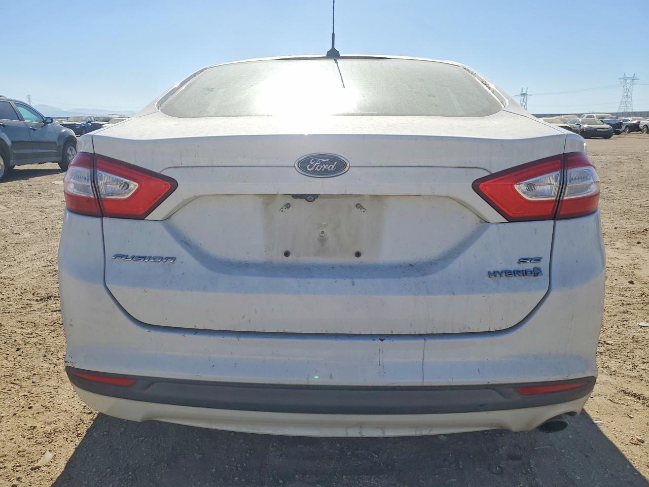 2015 Ford Fusion Se Hybrid White vin: 3FA6P0LU6FR229687