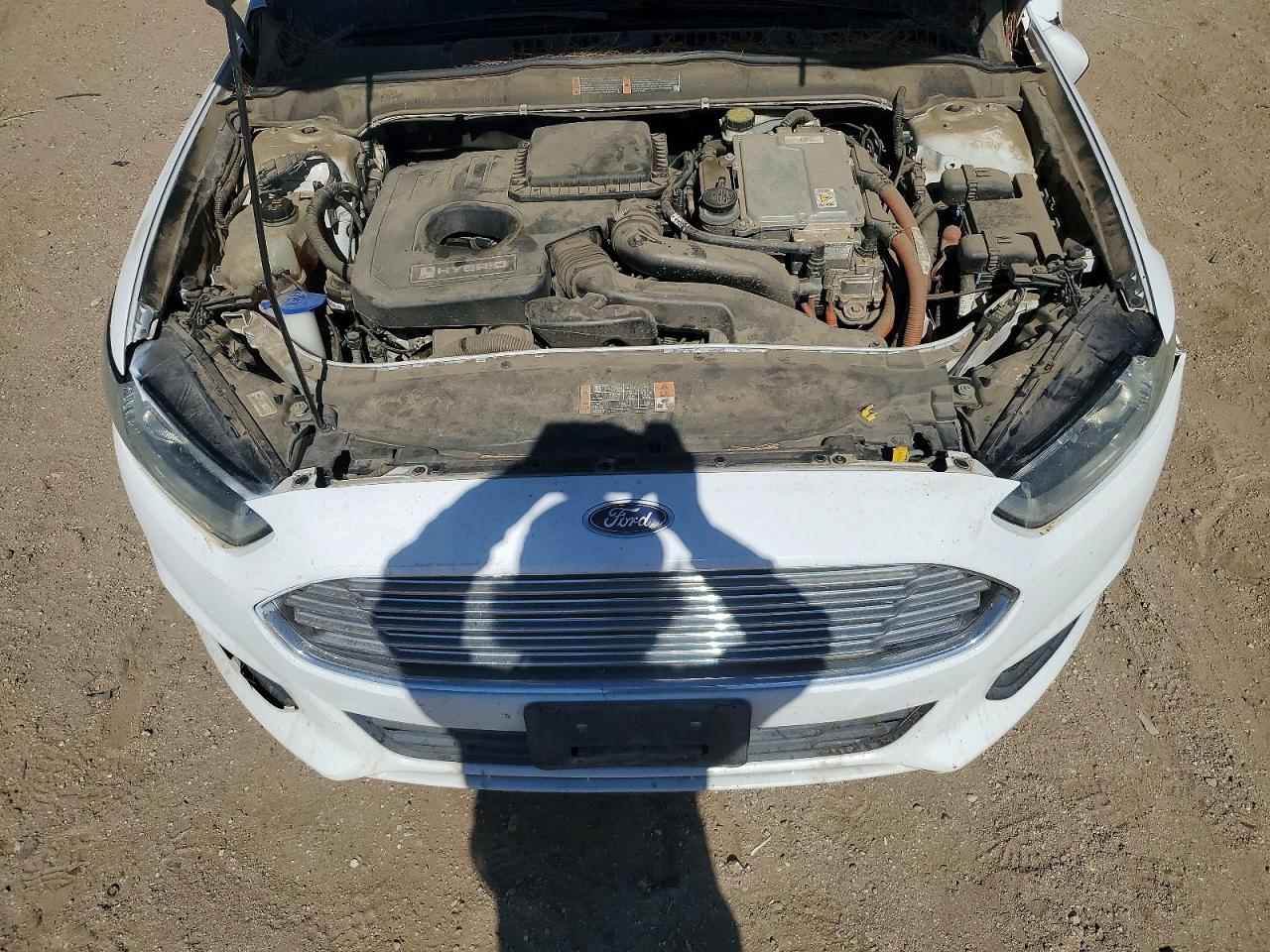 2015 Ford Fusion Se Hybrid White vin: 3FA6P0LU6FR229687