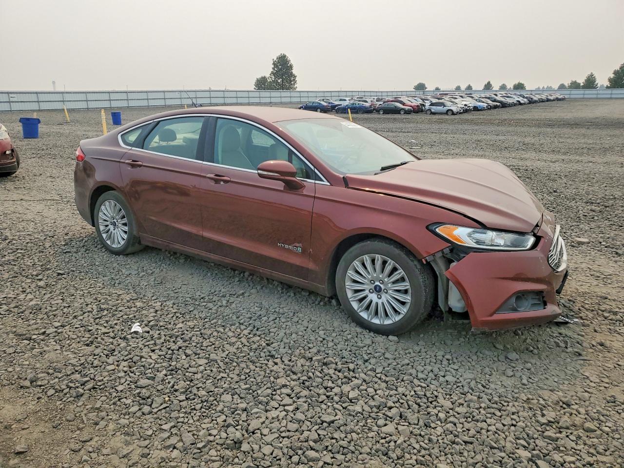 2015 Ford Fusion Se Hybrid Red vin: 3FA6P0LU6FR235375