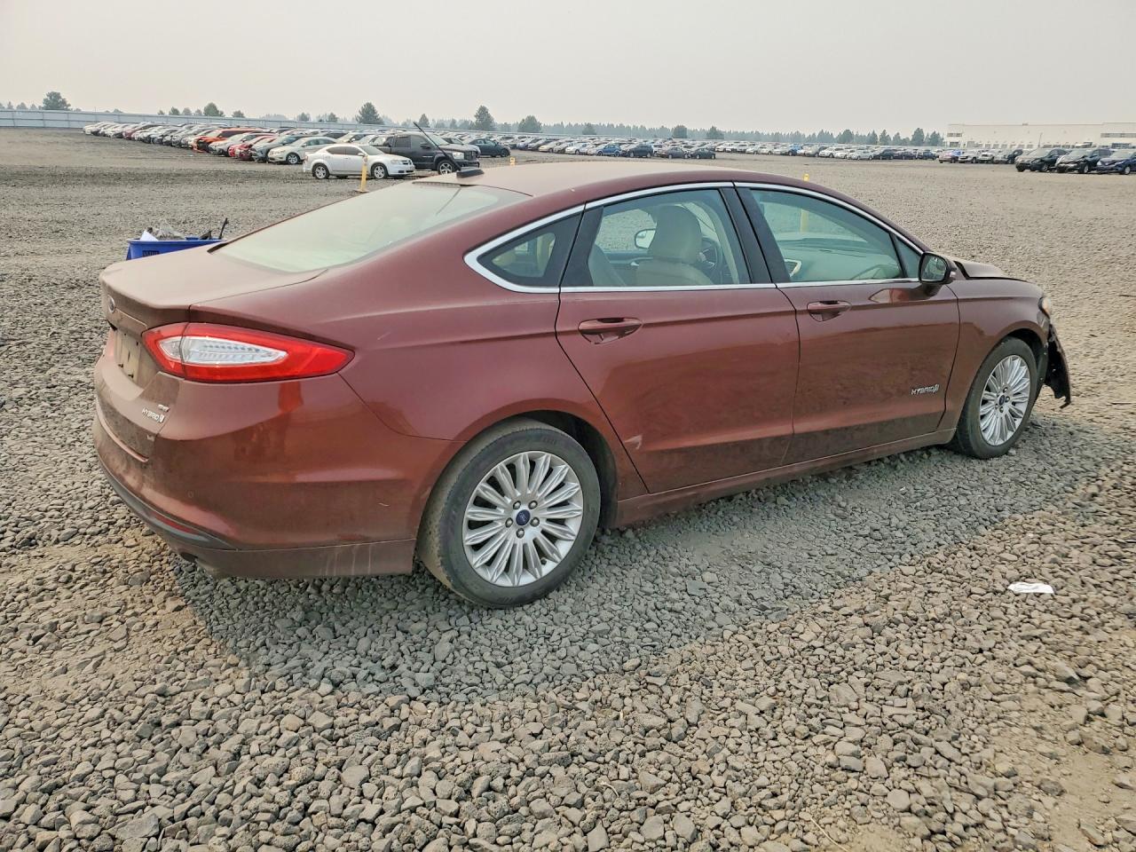 2015 Ford Fusion Se Hybrid Red vin: 3FA6P0LU6FR235375