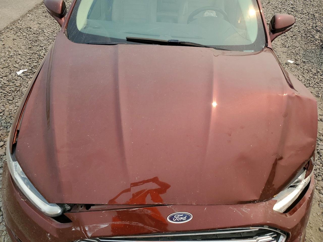 2015 Ford Fusion Se Hybrid Red vin: 3FA6P0LU6FR235375