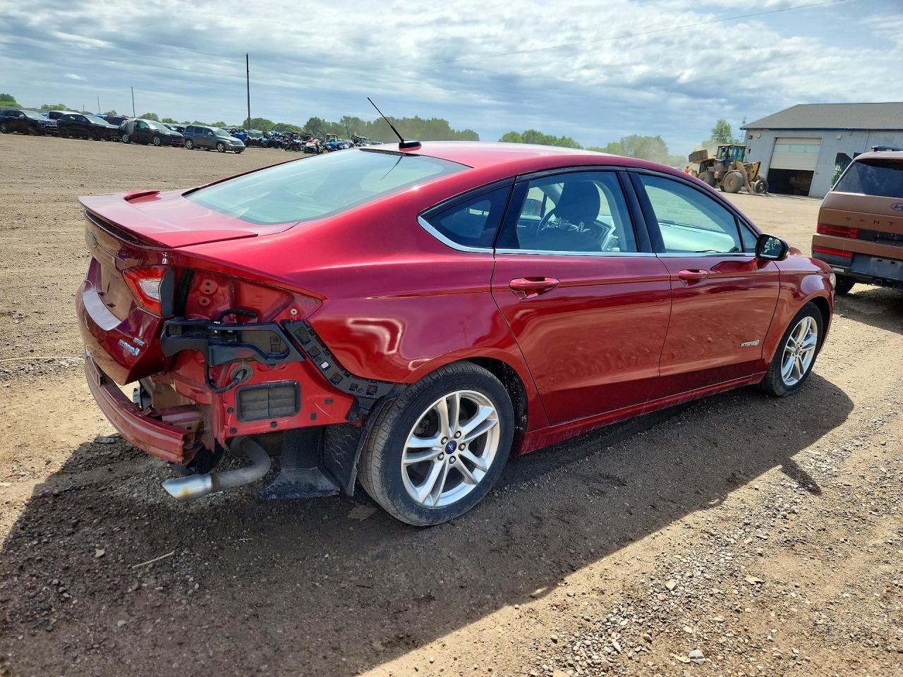 2015 Ford Fusion Se Hybrid Red vin: 3FA6P0LU6FR252452
