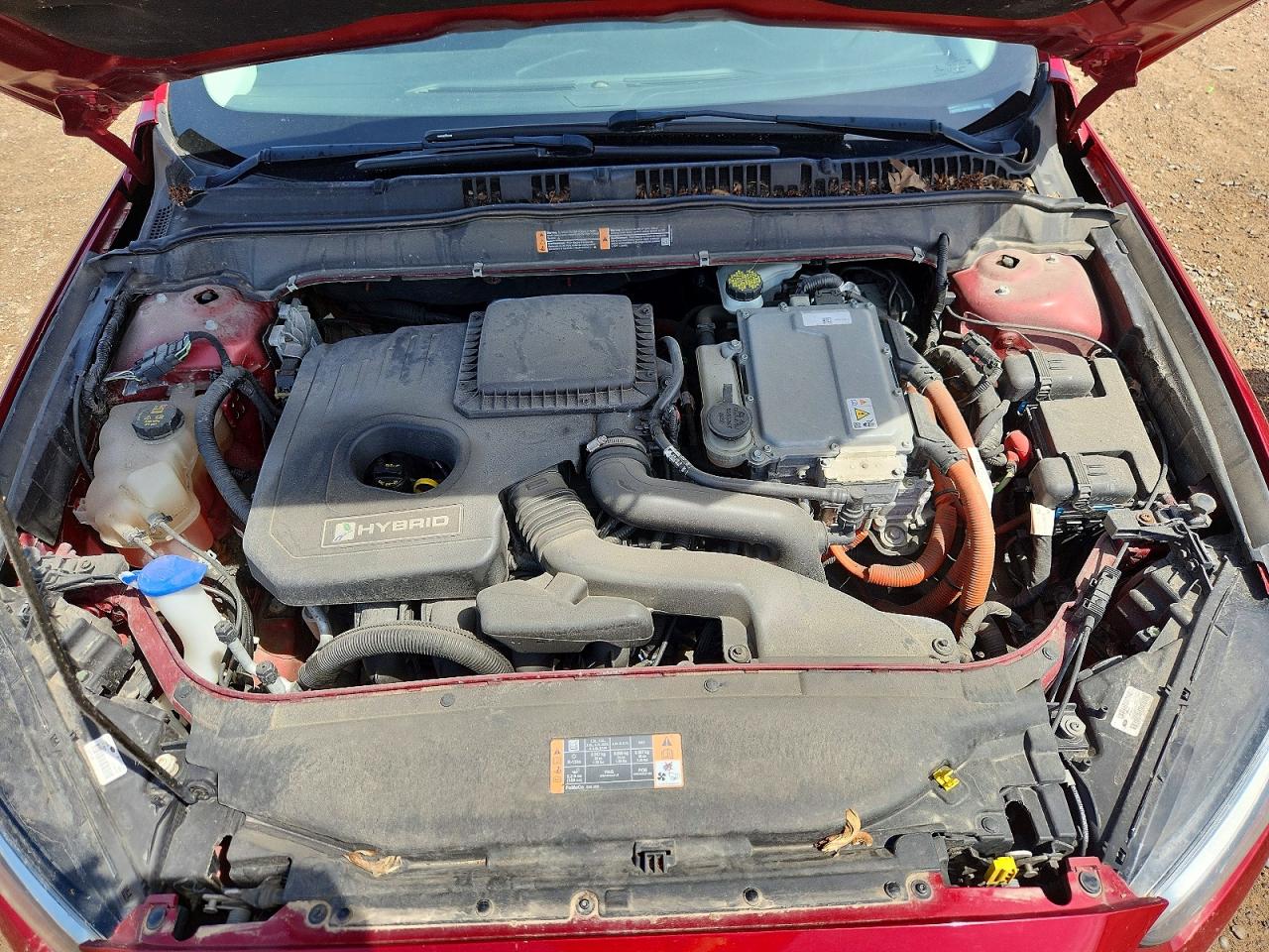 2015 Ford Fusion Se Hybrid Red vin: 3FA6P0LU6FR252452