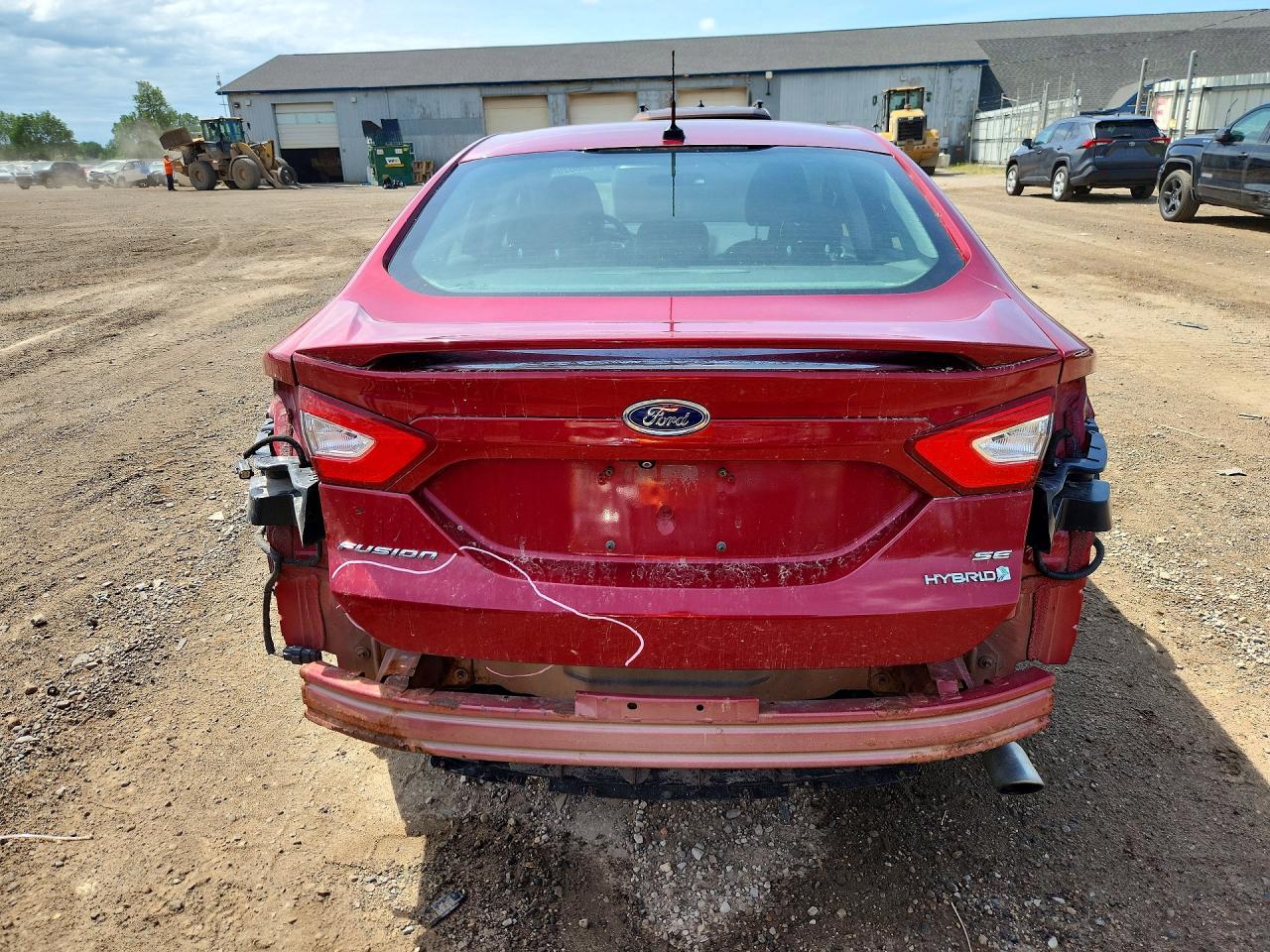 2015 Ford Fusion Se Hybrid Red vin: 3FA6P0LU6FR252452