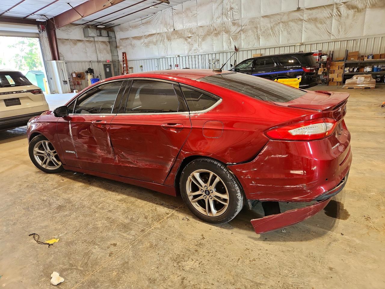 2015 Ford Fusion Se Hybrid Red vin: 3FA6P0LU6FR262091