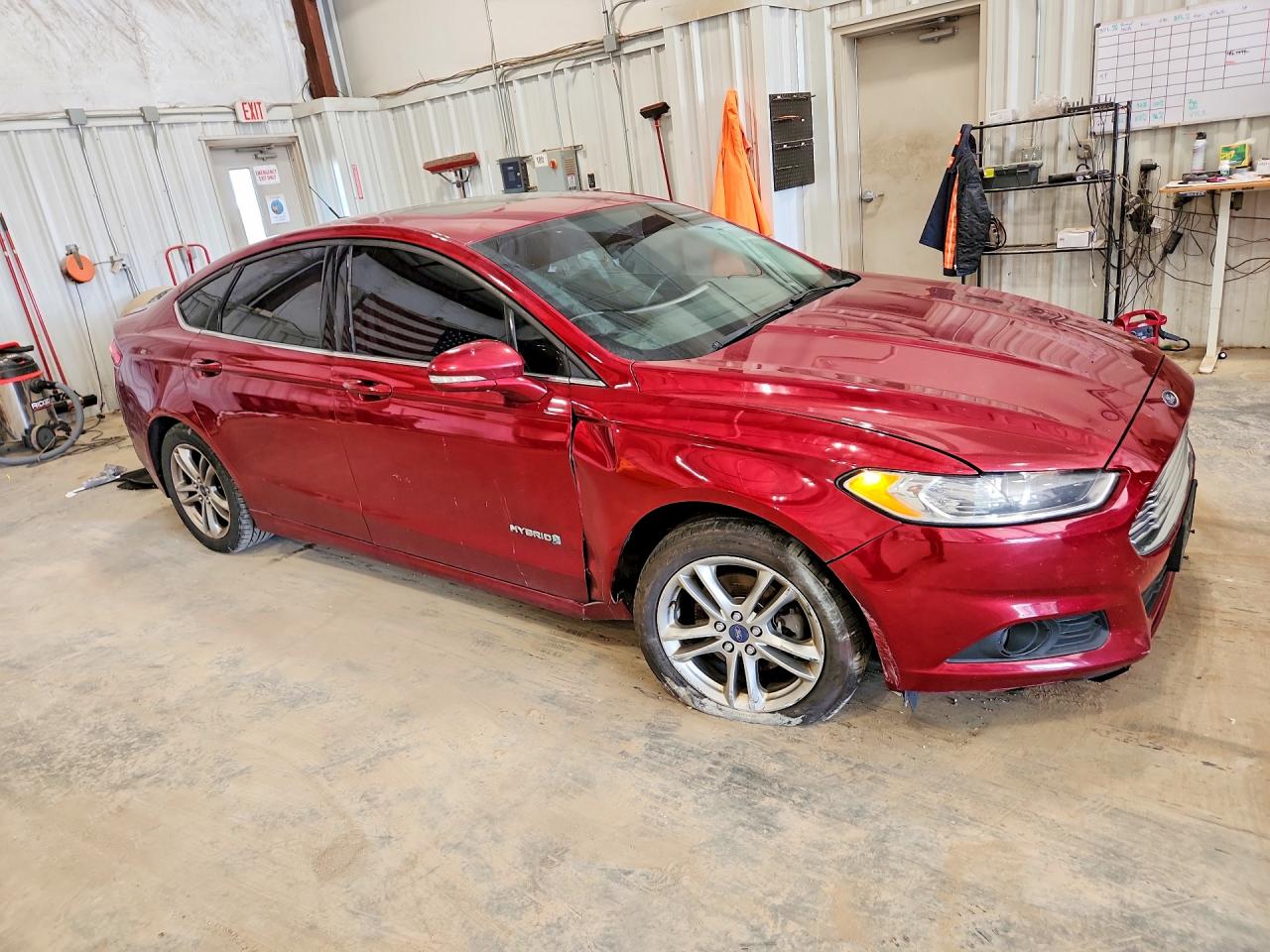 2015 Ford Fusion Se Hybrid Red vin: 3FA6P0LU6FR262091