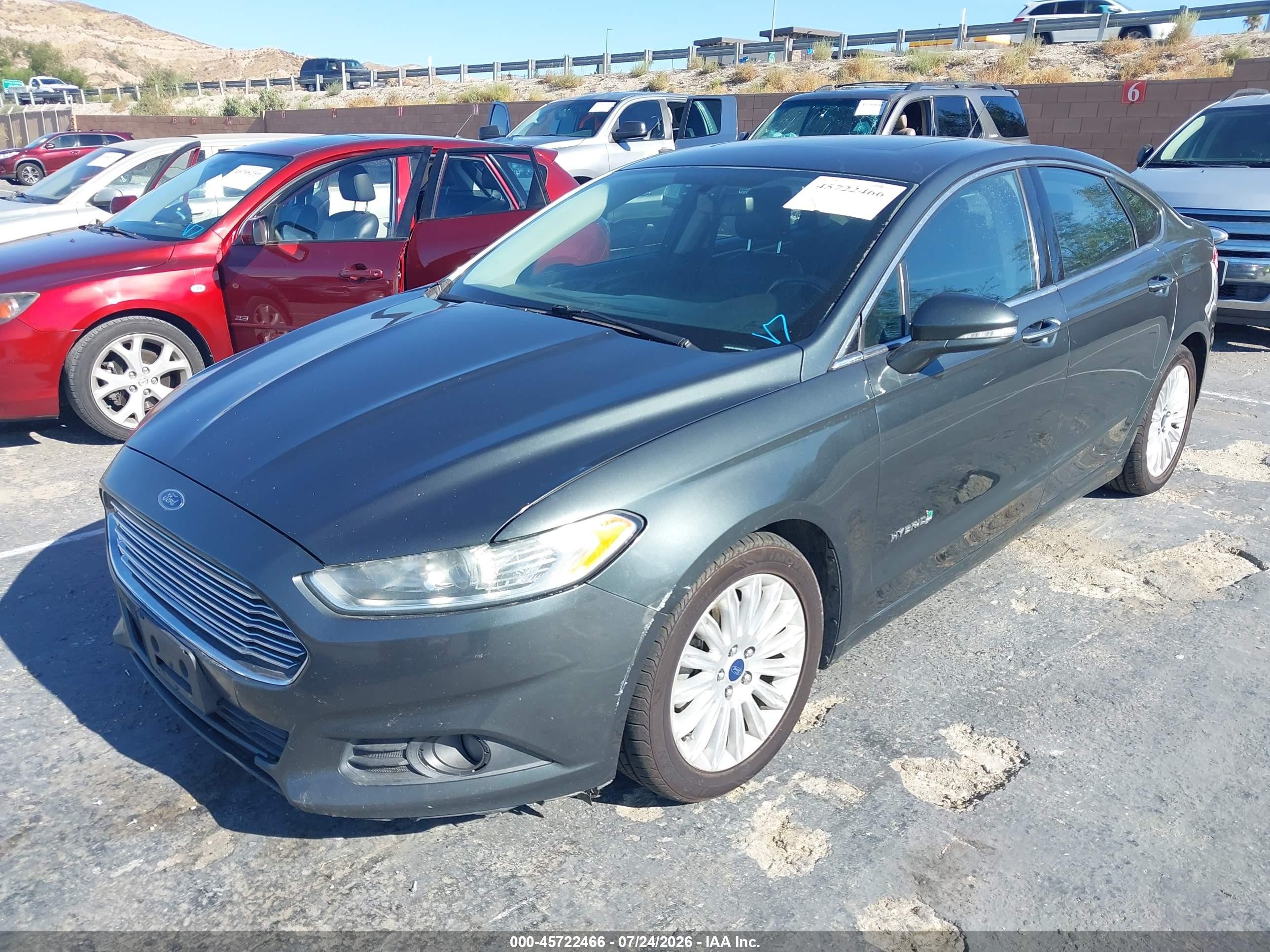 2015 Ford Fusion Hybrid Se Gray vin: 3FA6P0LU6FR280610