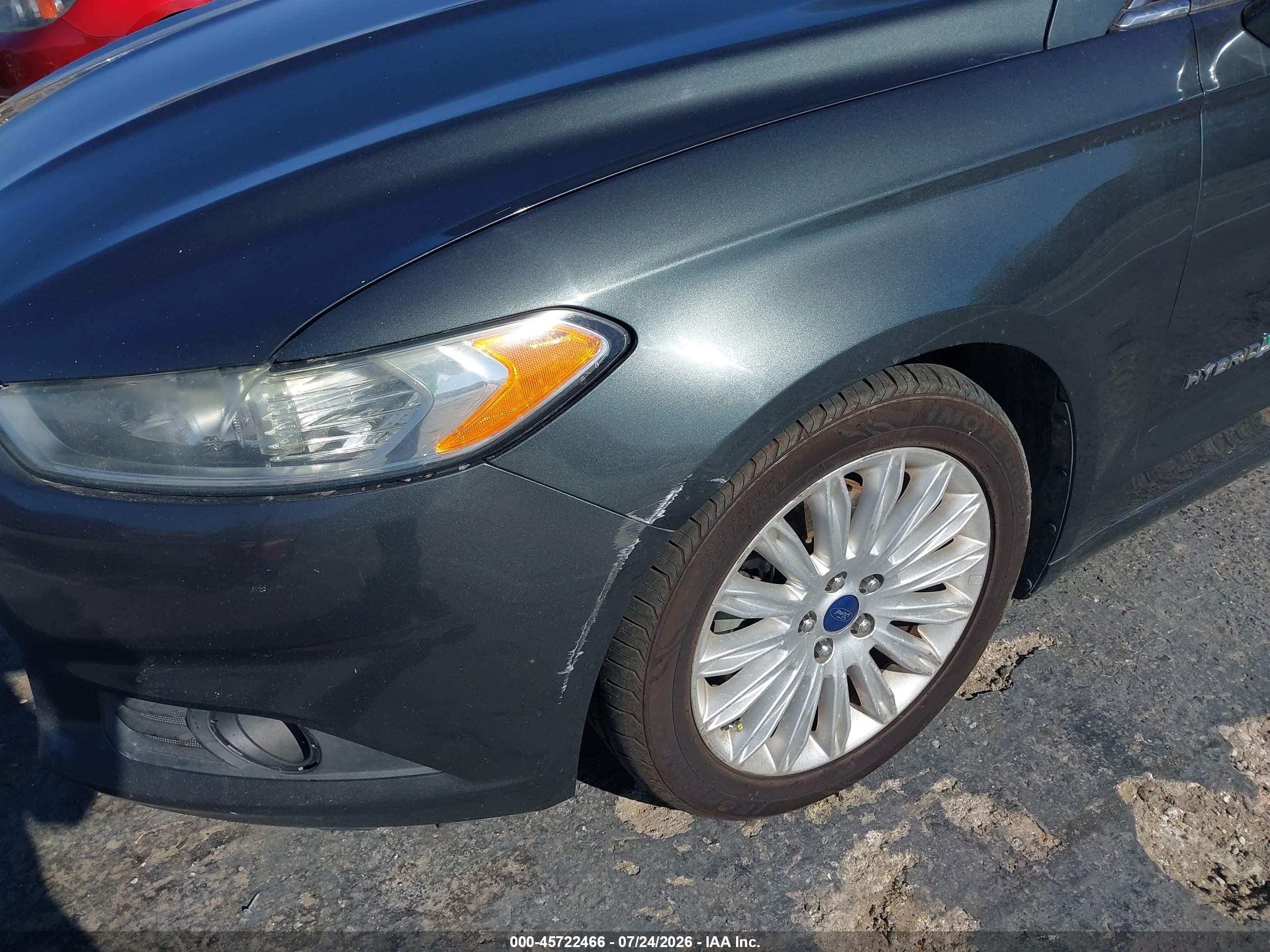 2015 Ford Fusion Hybrid Se Gray vin: 3FA6P0LU6FR280610