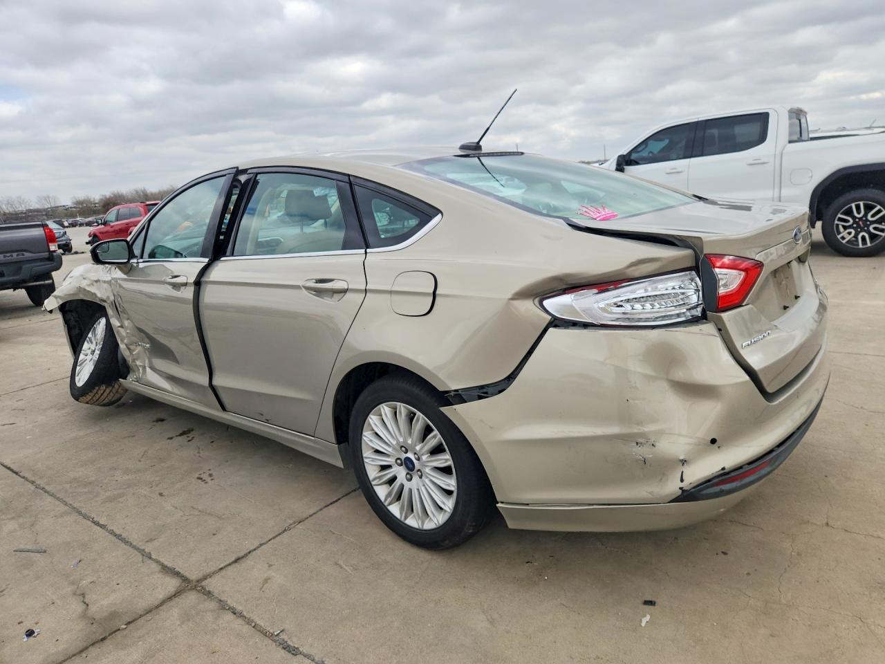 2015 Ford Fusion Se Hybrid Beige vin: 3FA6P0LU6FR283006