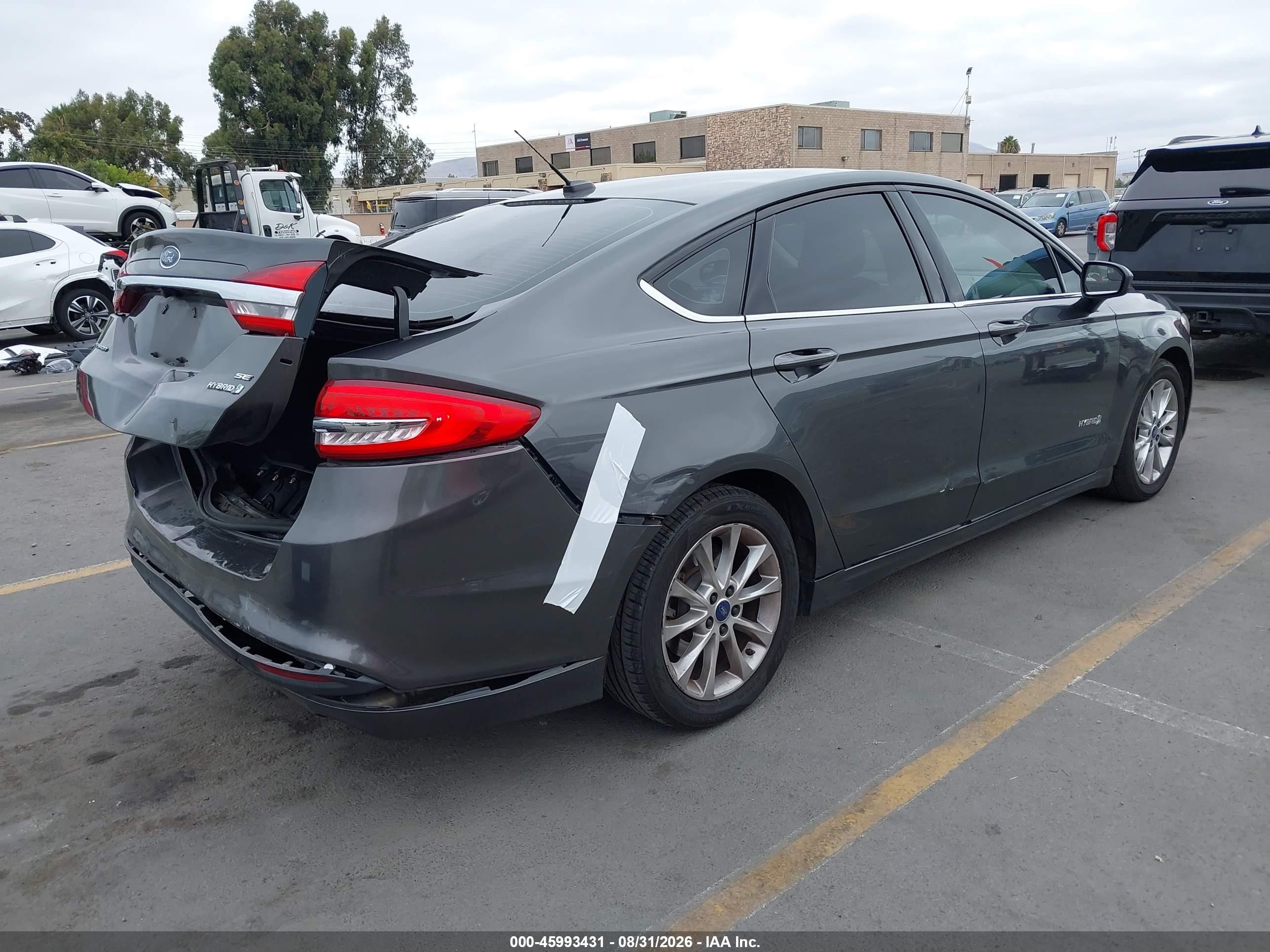 2017 Ford Fusion Hybrid Se Gray vin: 3FA6P0LU6HR408721