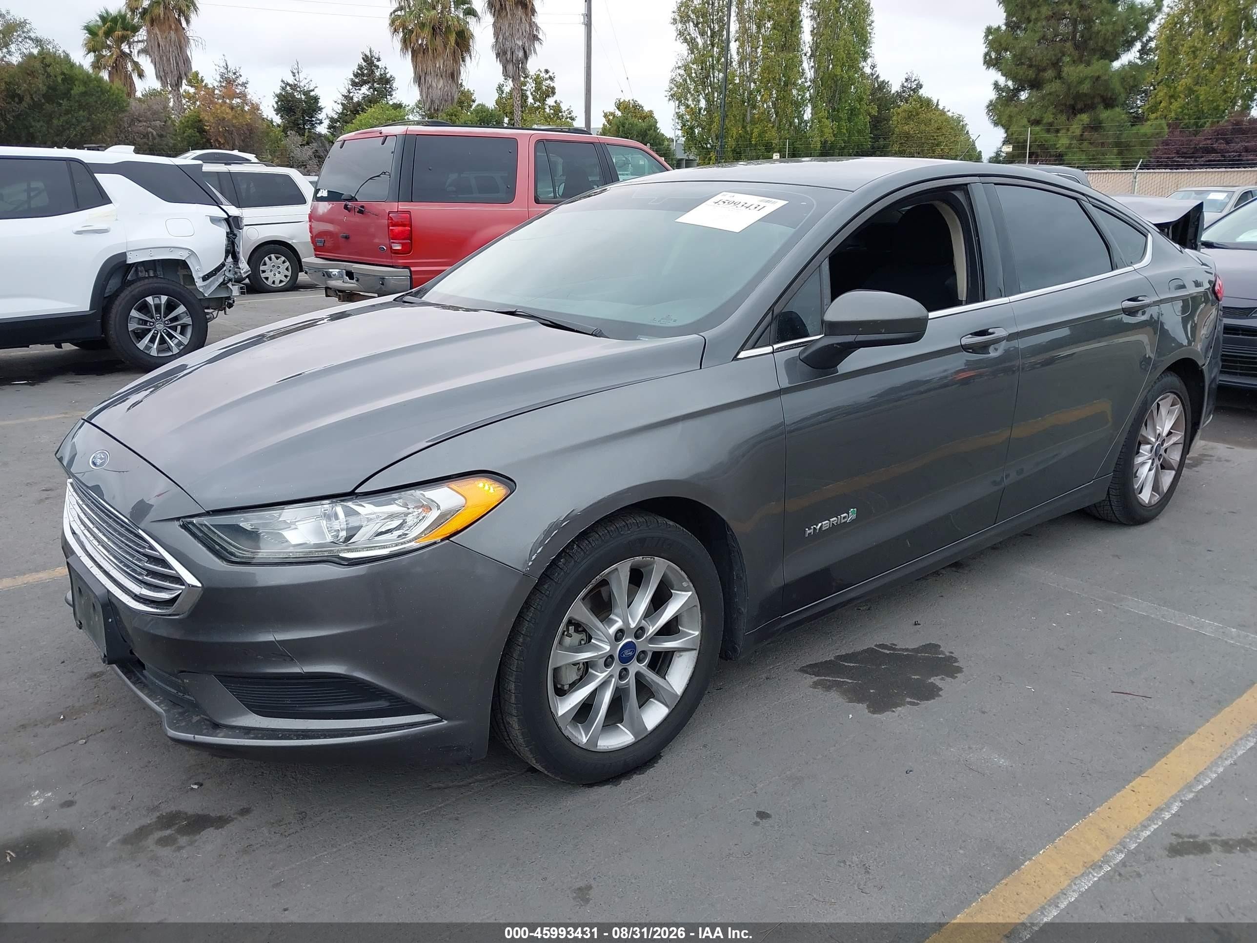 2017 Ford Fusion Hybrid Se Gray vin: 3FA6P0LU6HR408721