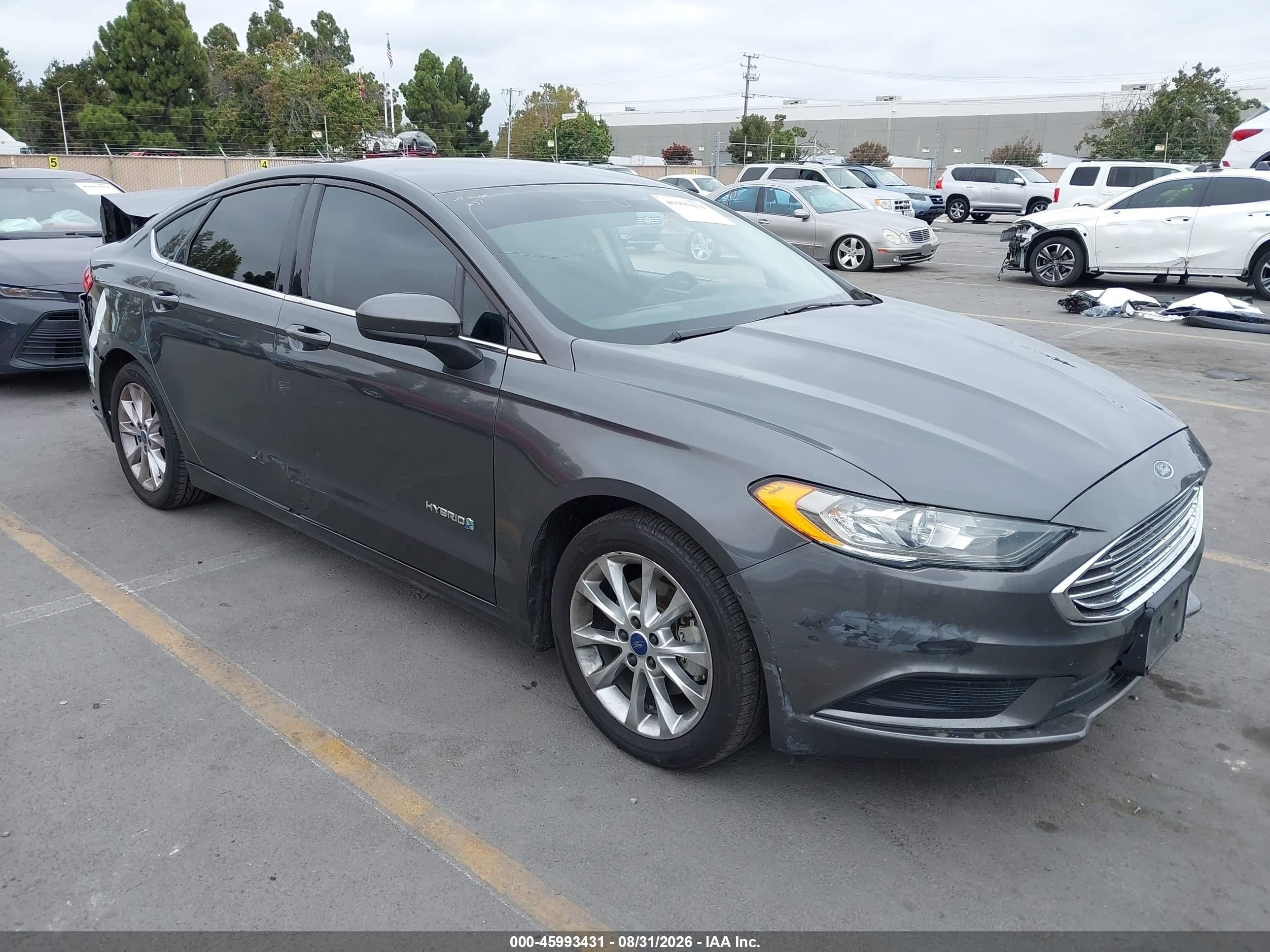 2017 Ford Fusion Hybrid Se Gray vin: 3FA6P0LU6HR408721