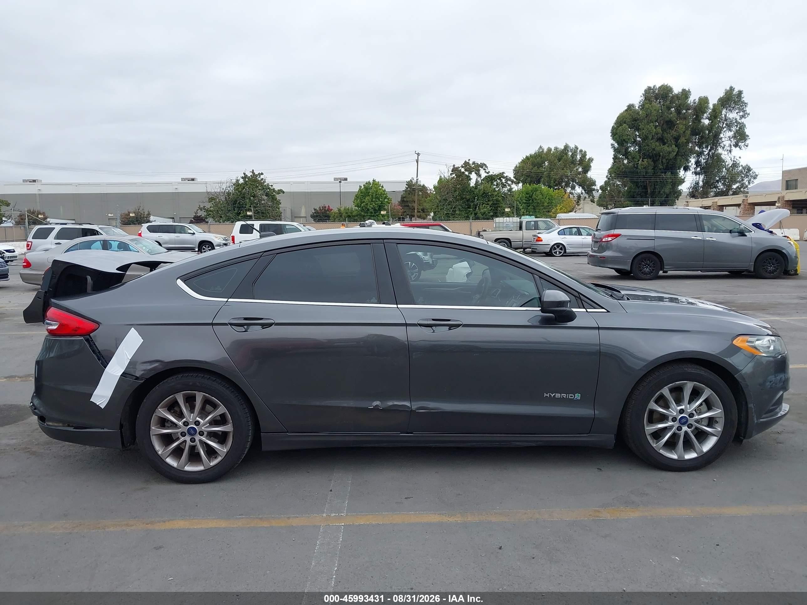 2017 Ford Fusion Hybrid Se Gray vin: 3FA6P0LU6HR408721