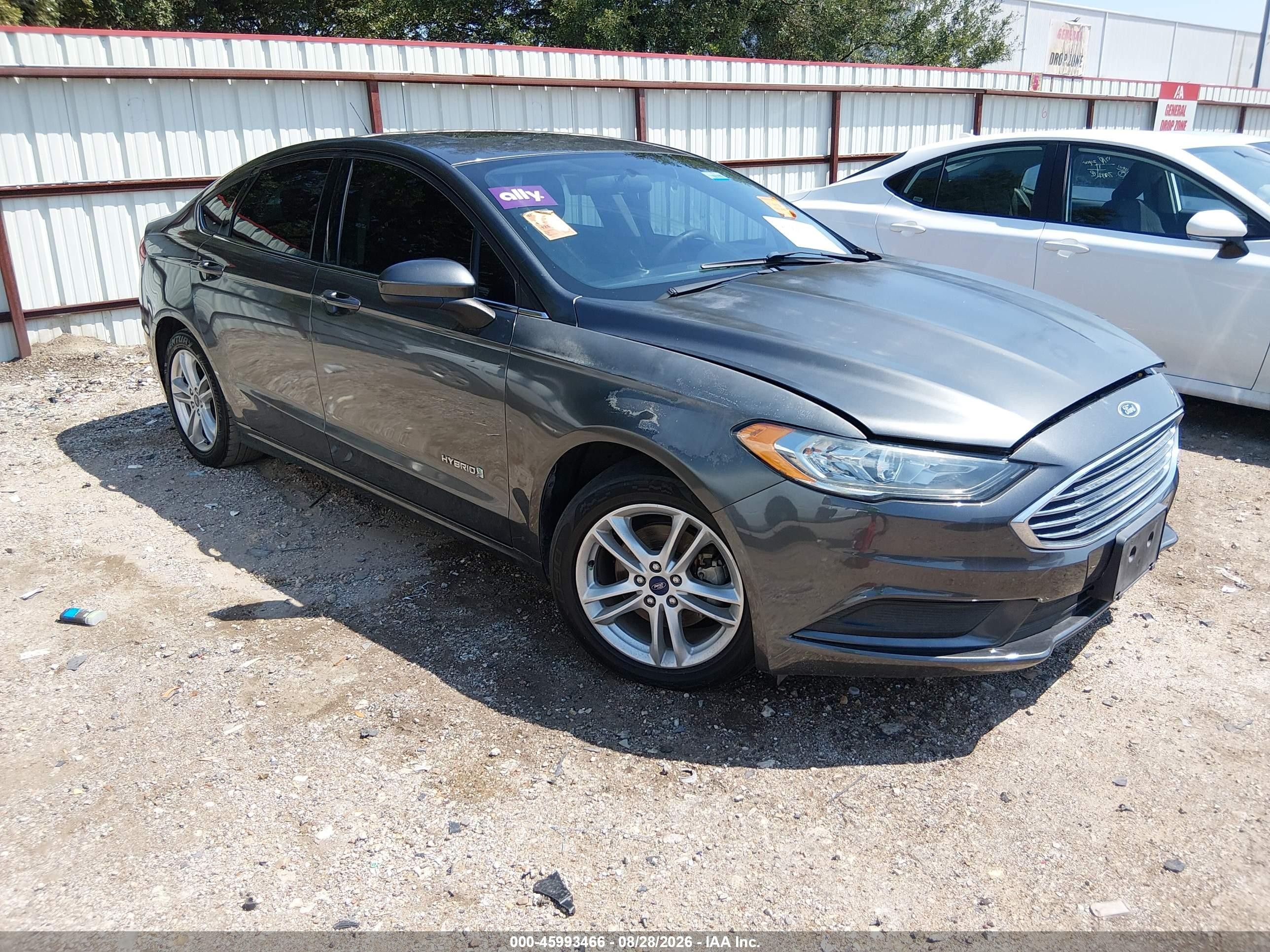 2018 Ford Fusion Hybrid Se Серый vin: 3FA6P0LU6JR197302