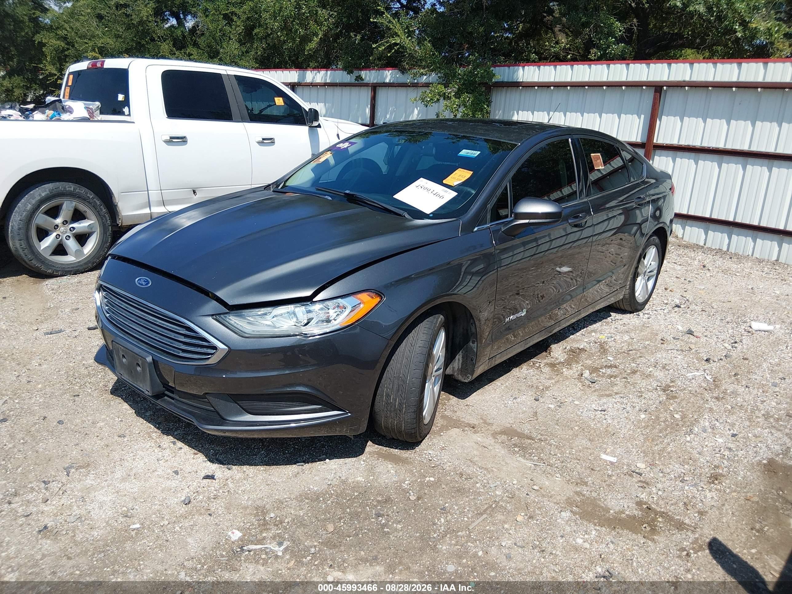 2018 Ford Fusion Hybrid Se Серый vin: 3FA6P0LU6JR197302