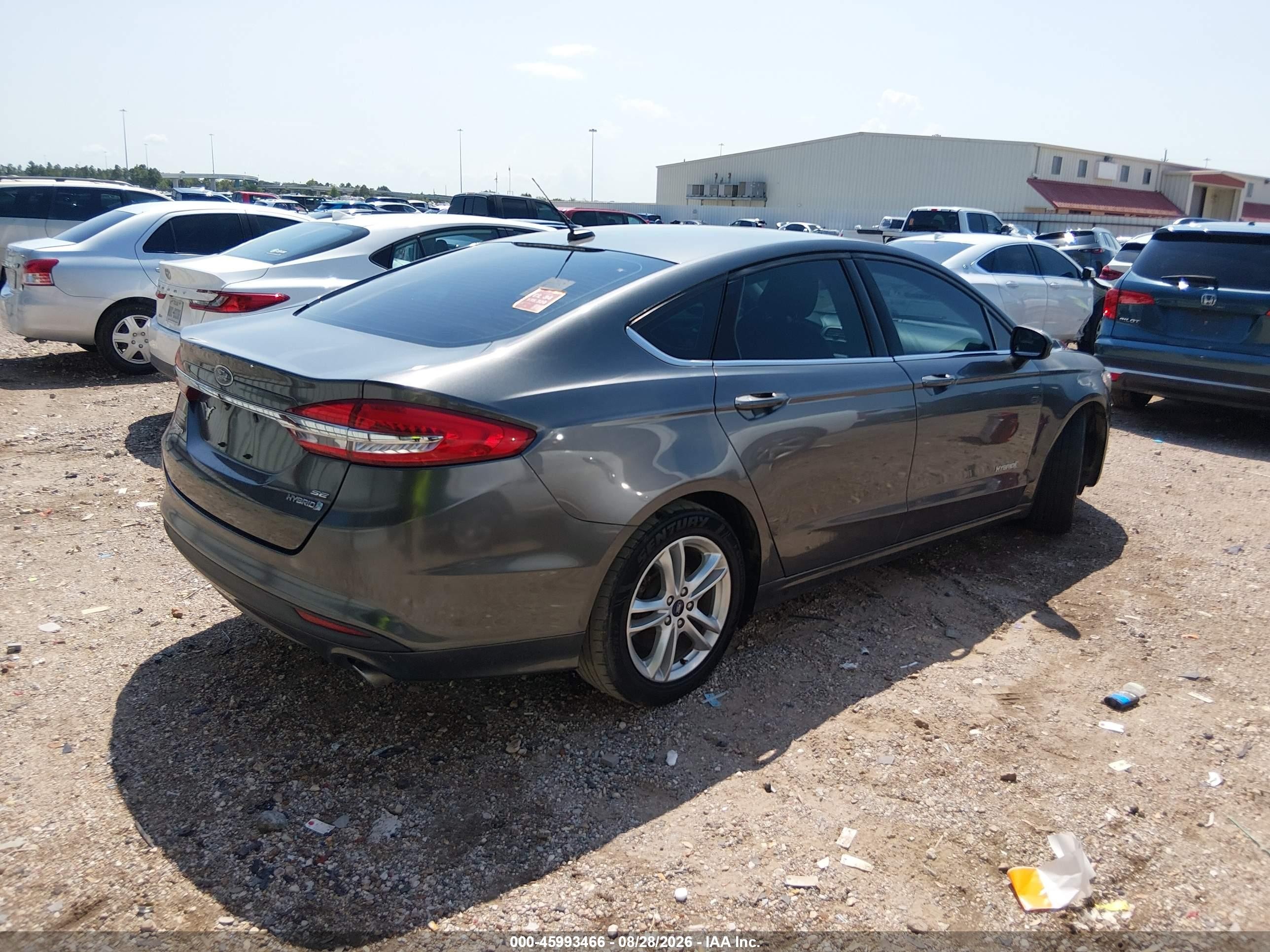2018 Ford Fusion Hybrid Se Серый vin: 3FA6P0LU6JR197302