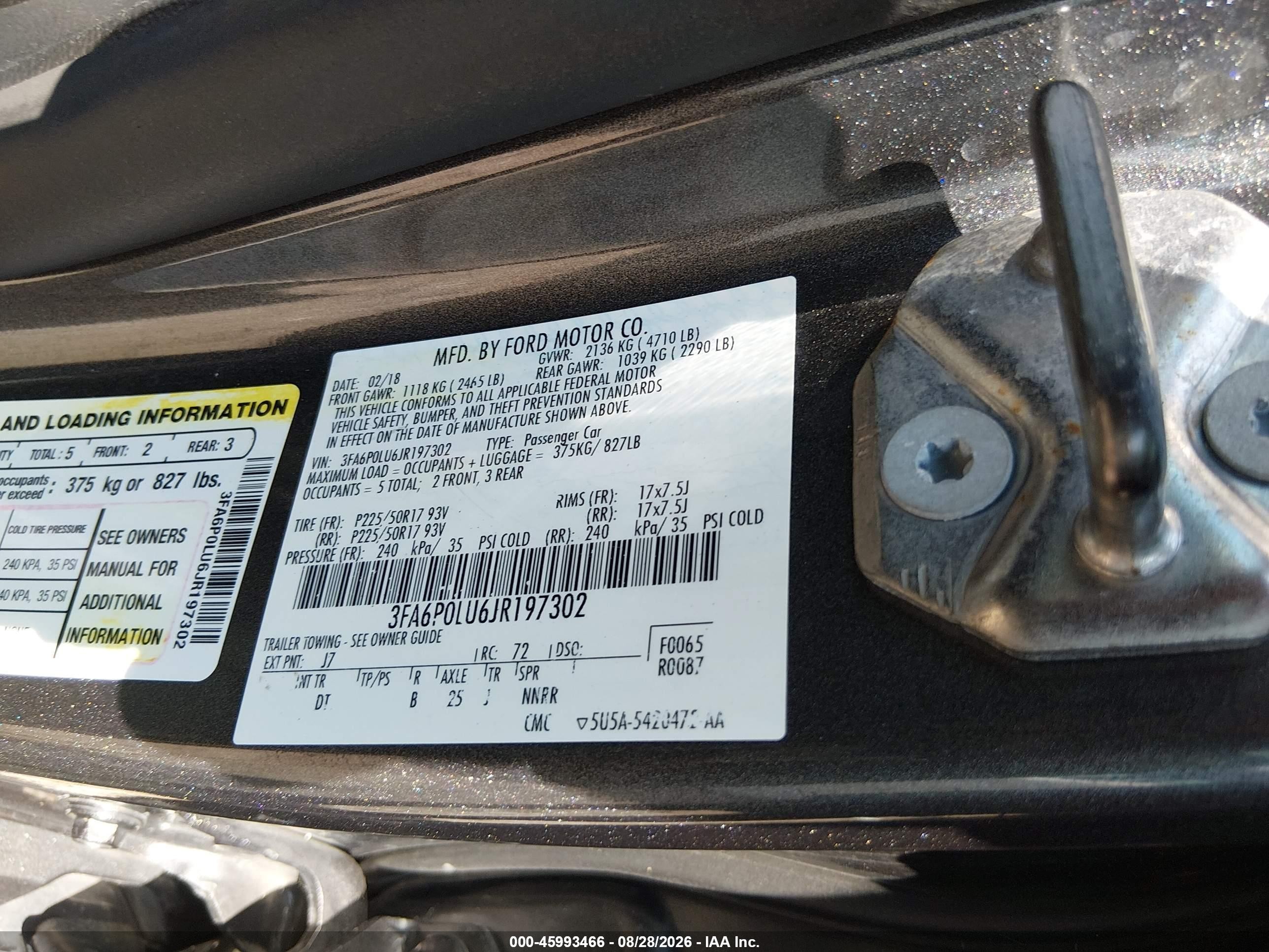 2018 Ford Fusion Hybrid Se Серый vin: 3FA6P0LU6JR197302