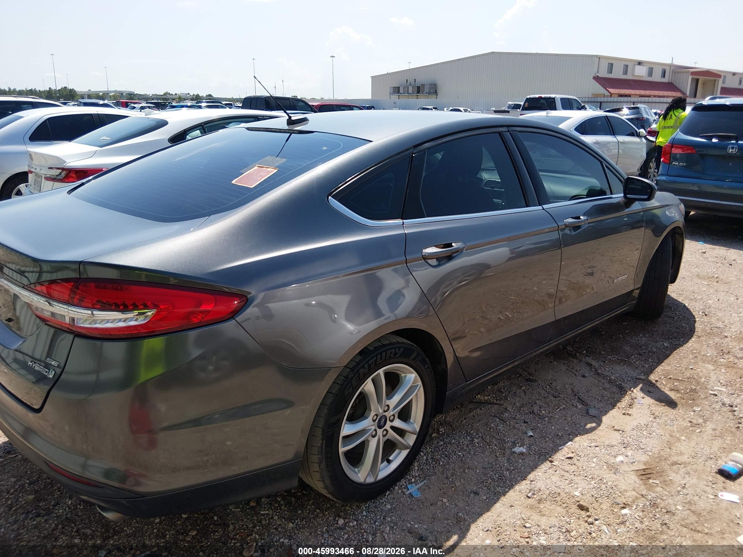 2018 Ford Fusion Hybrid Se Серый vin: 3FA6P0LU6JR197302