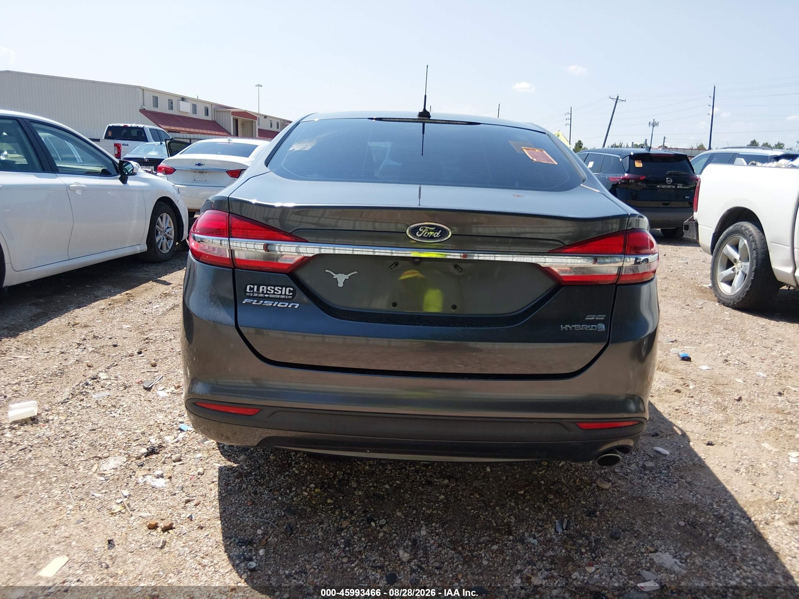 2018 Ford Fusion Hybrid Se Серый vin: 3FA6P0LU6JR197302