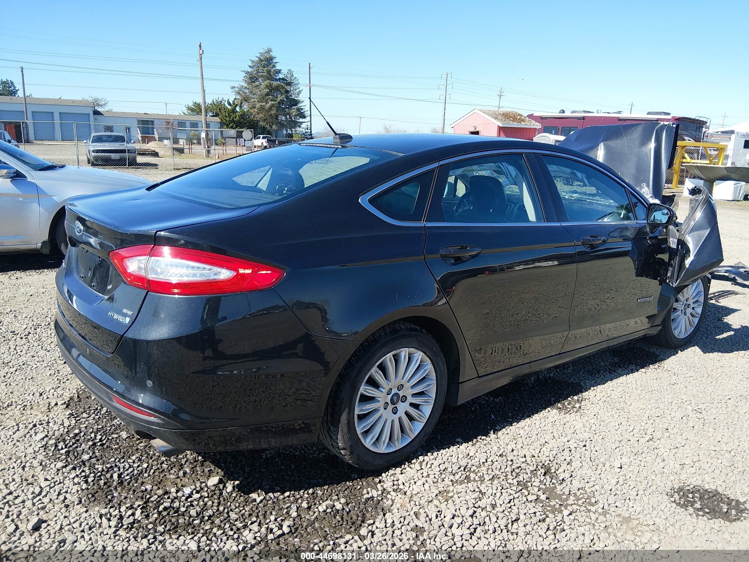 2013 Ford Fusion Hybrid Se Black vin: 3FA6P0LU7DR134231