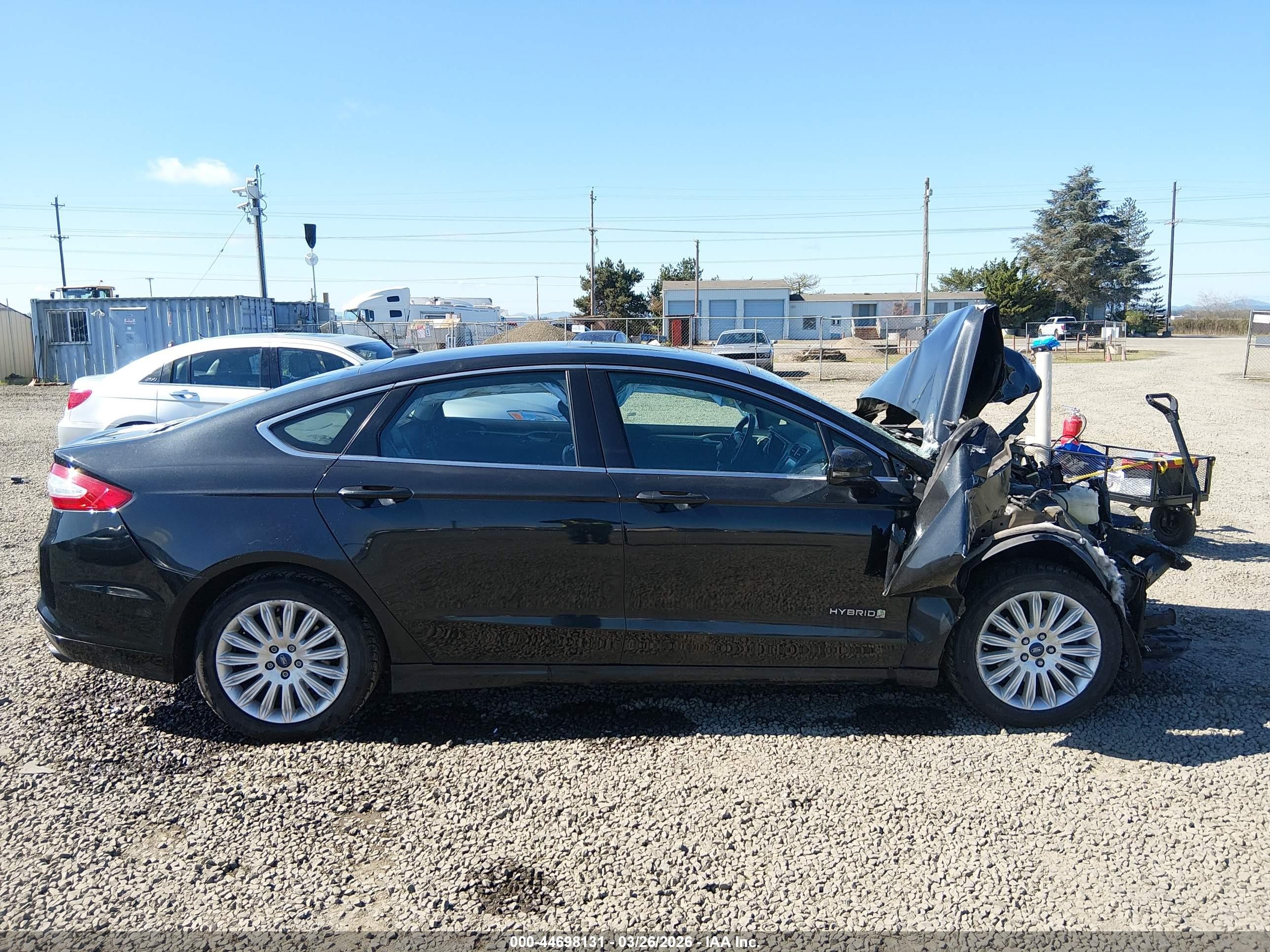 2013 Ford Fusion Hybrid Se Black vin: 3FA6P0LU7DR134231