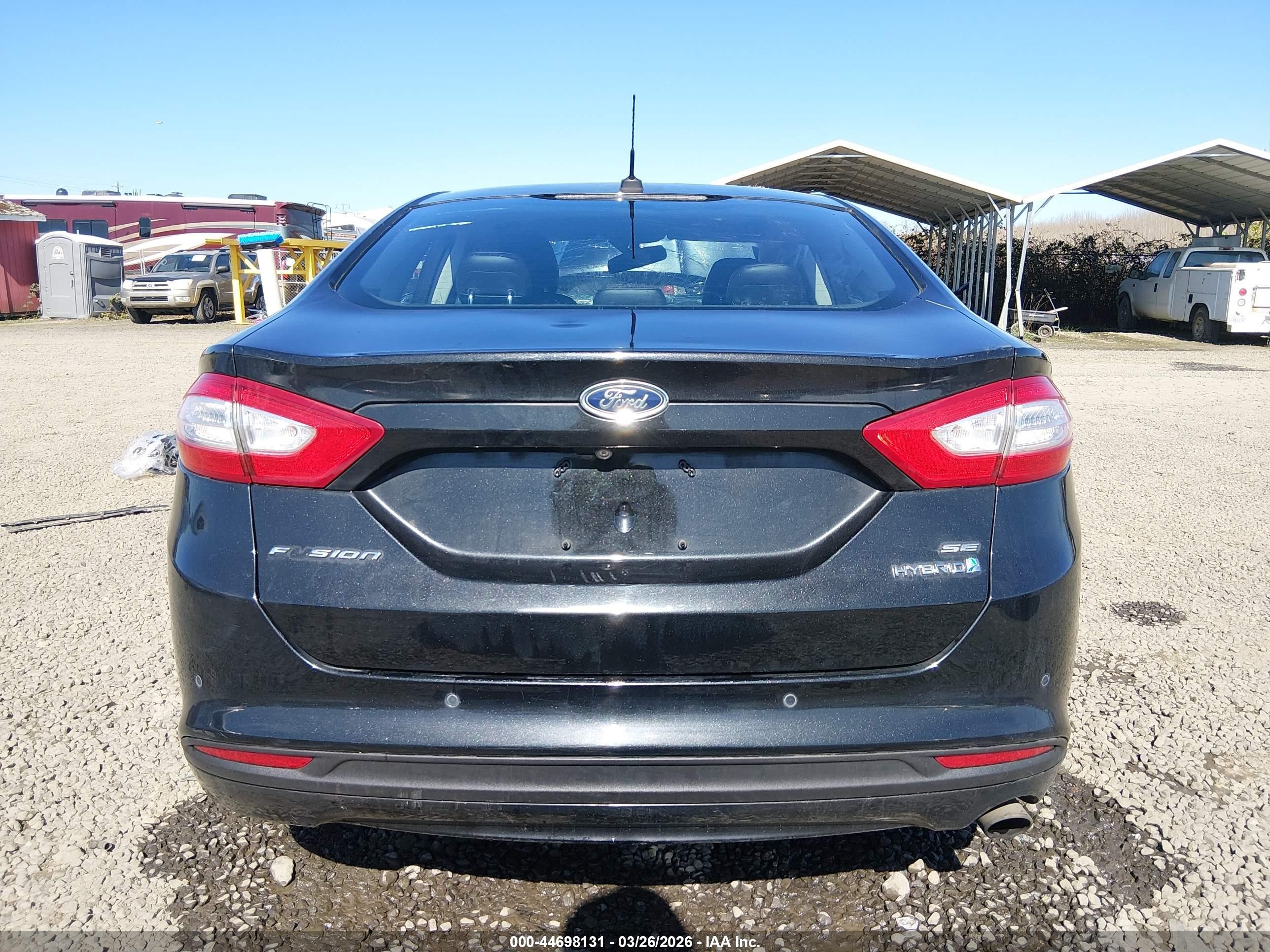 2013 Ford Fusion Hybrid Se Black vin: 3FA6P0LU7DR134231
