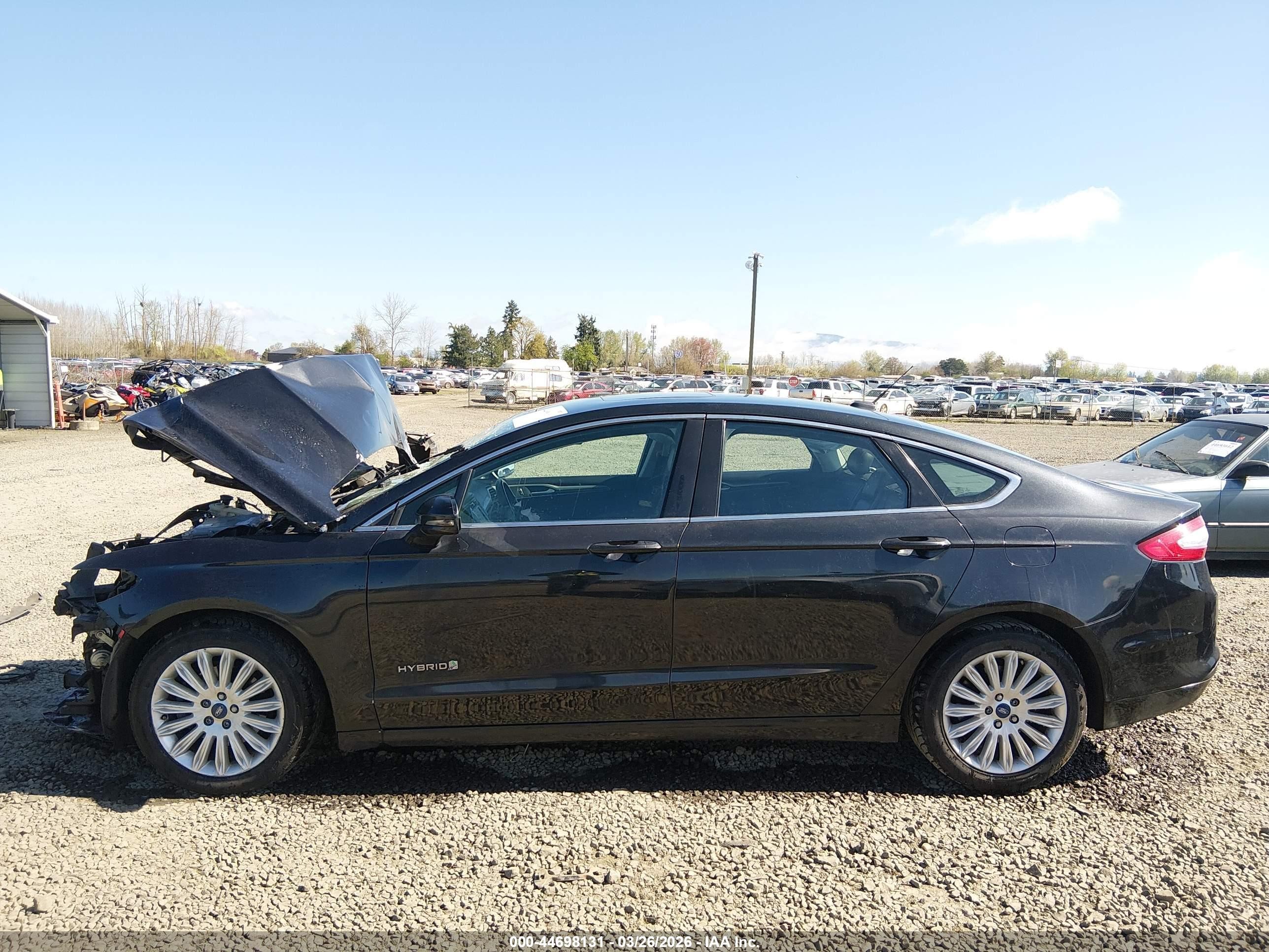 2013 Ford Fusion Hybrid Se Black vin: 3FA6P0LU7DR134231