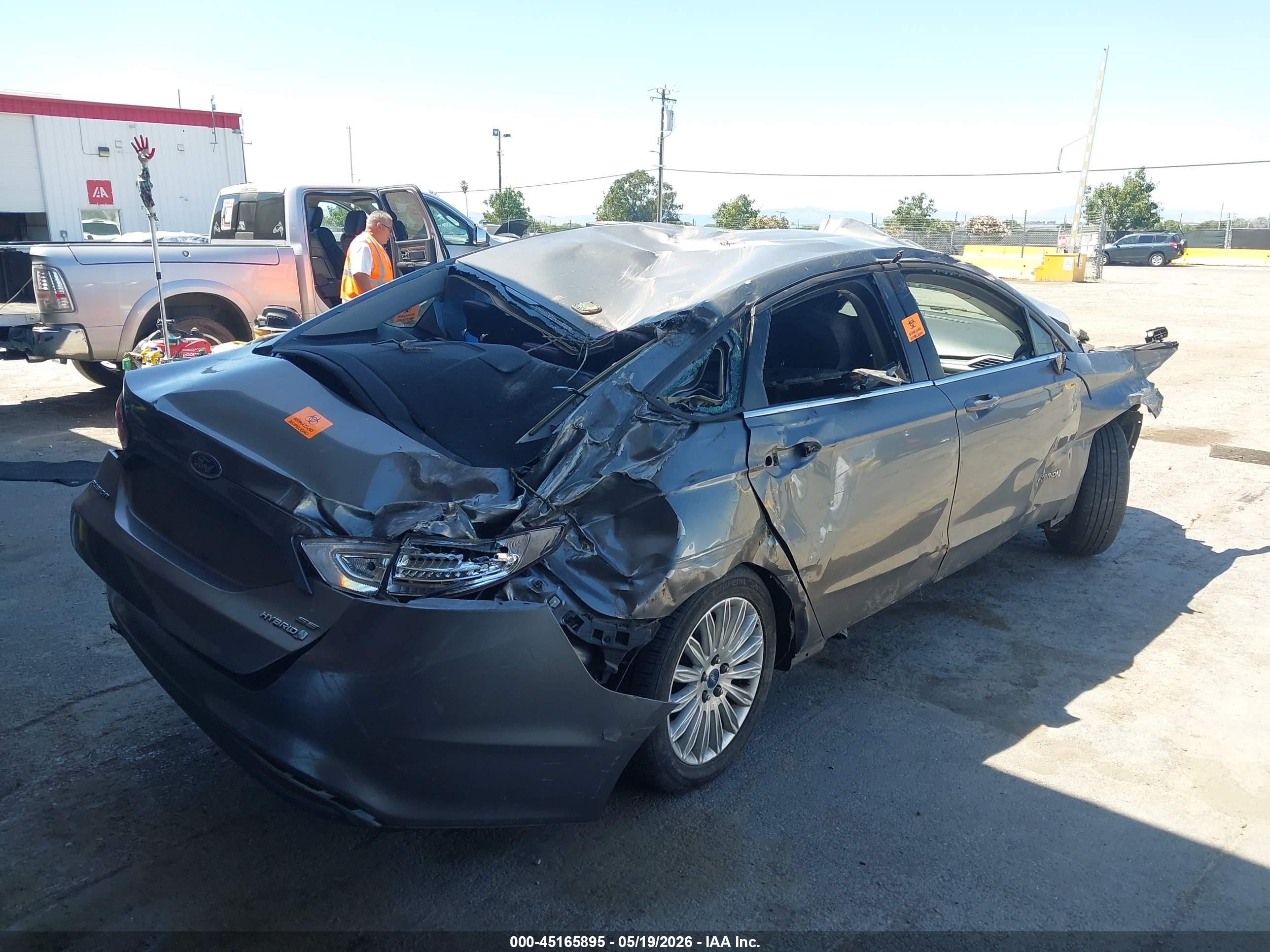 2013 Ford Fusion Hybrid Se Gray vin: 3FA6P0LU7DR149652