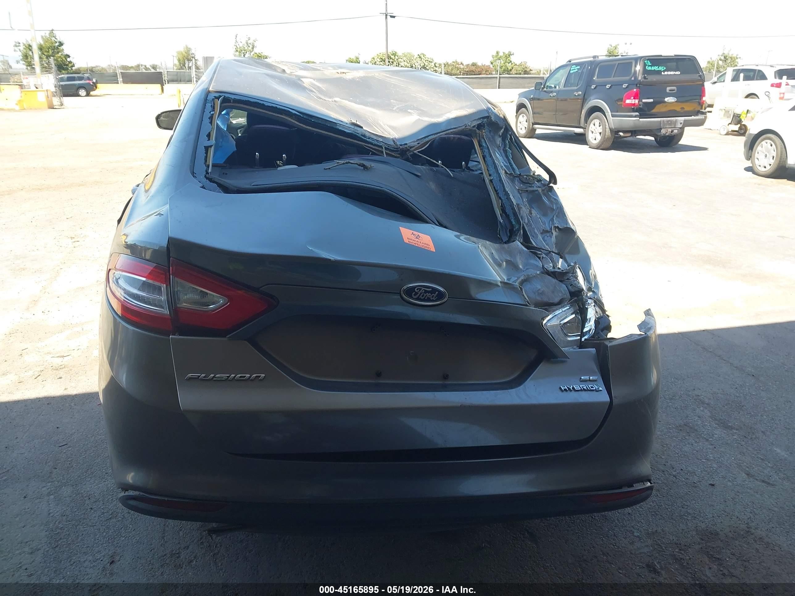 2013 Ford Fusion Hybrid Se Gray vin: 3FA6P0LU7DR149652