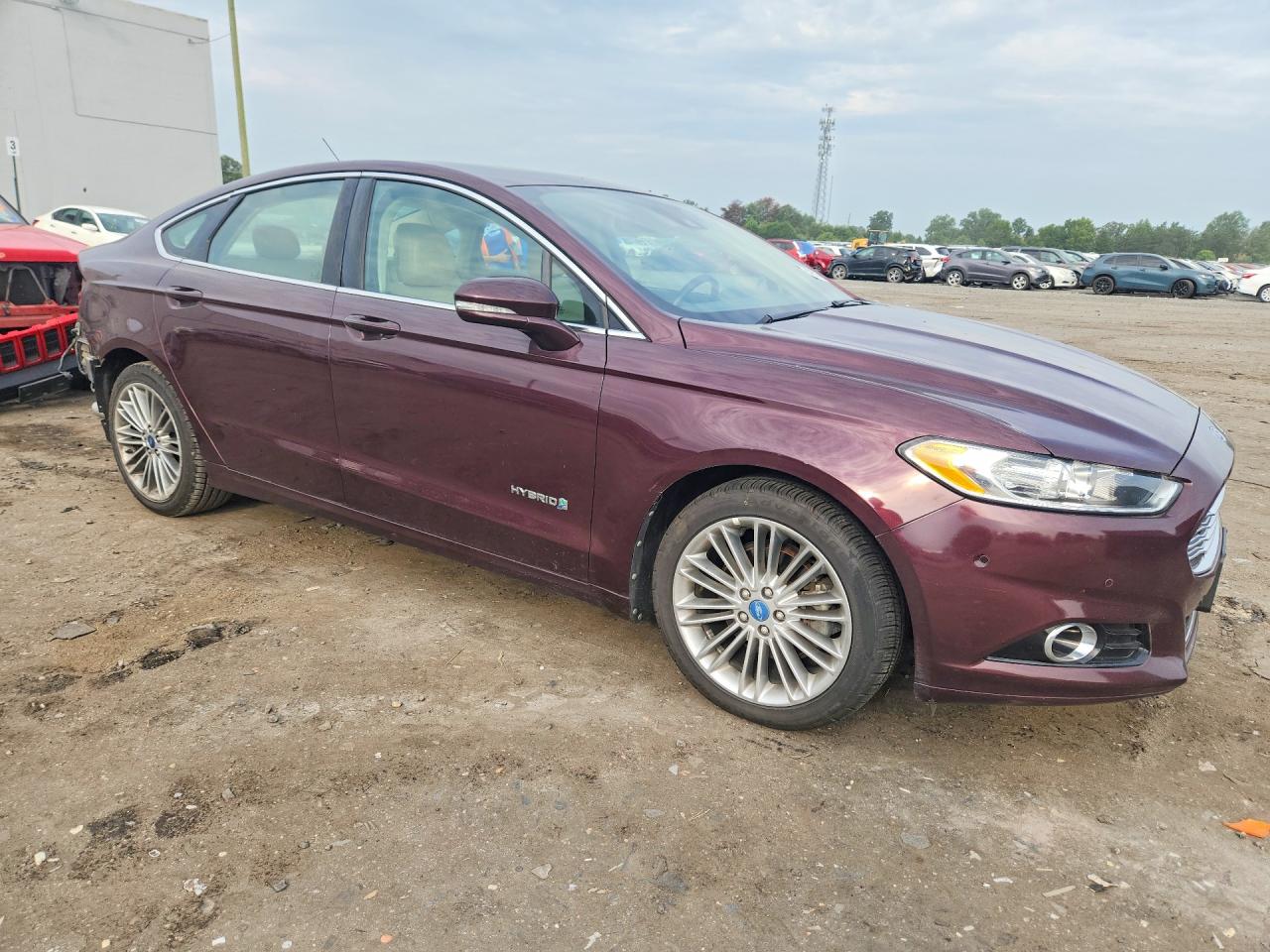 2013 Ford Fusion Se Hybrid Бордовый vin: 3FA6P0LU7DR181940