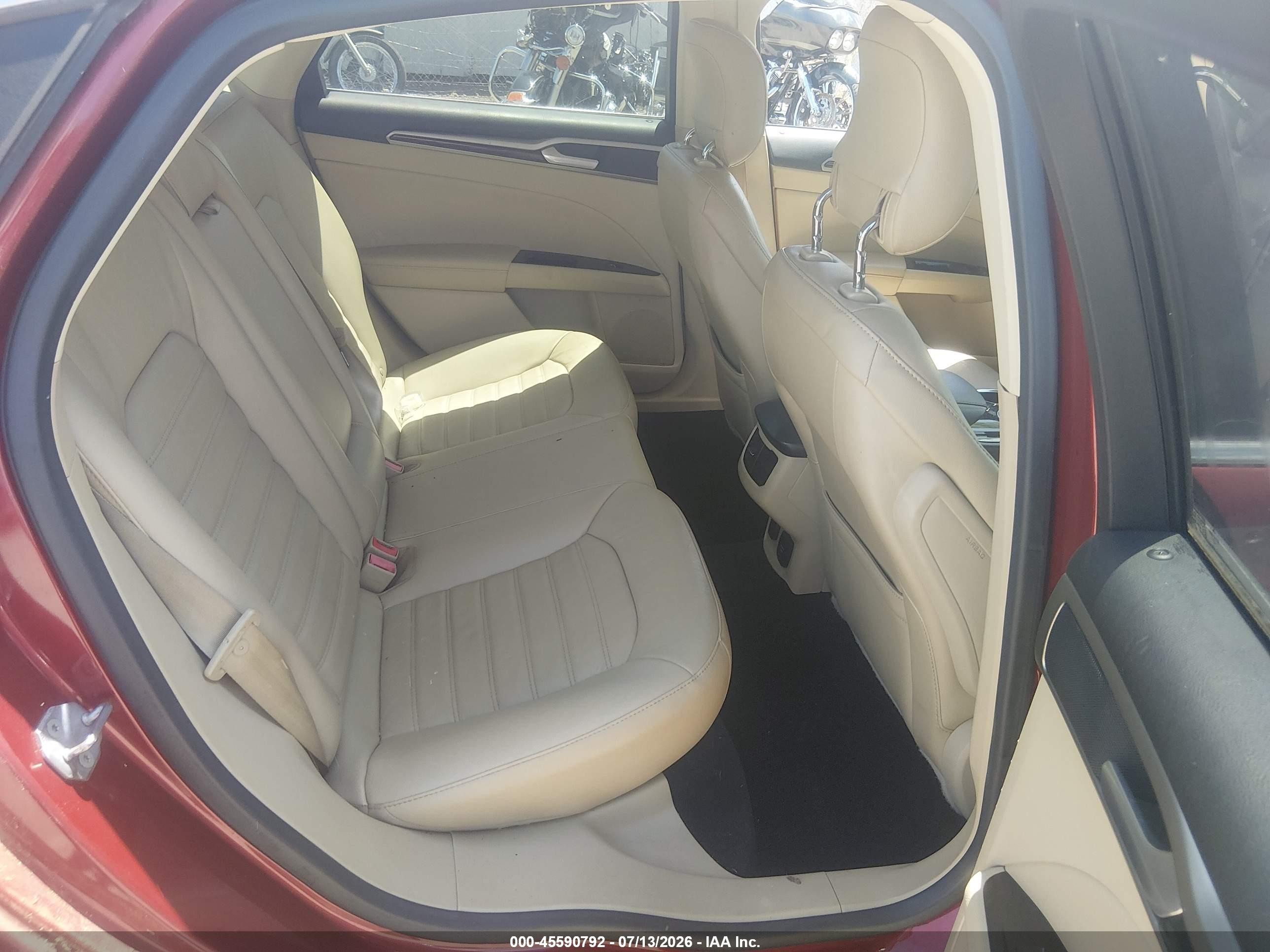 2013 Ford Fusion Hybrid Se Red vin: 3FA6P0LU7DR191402