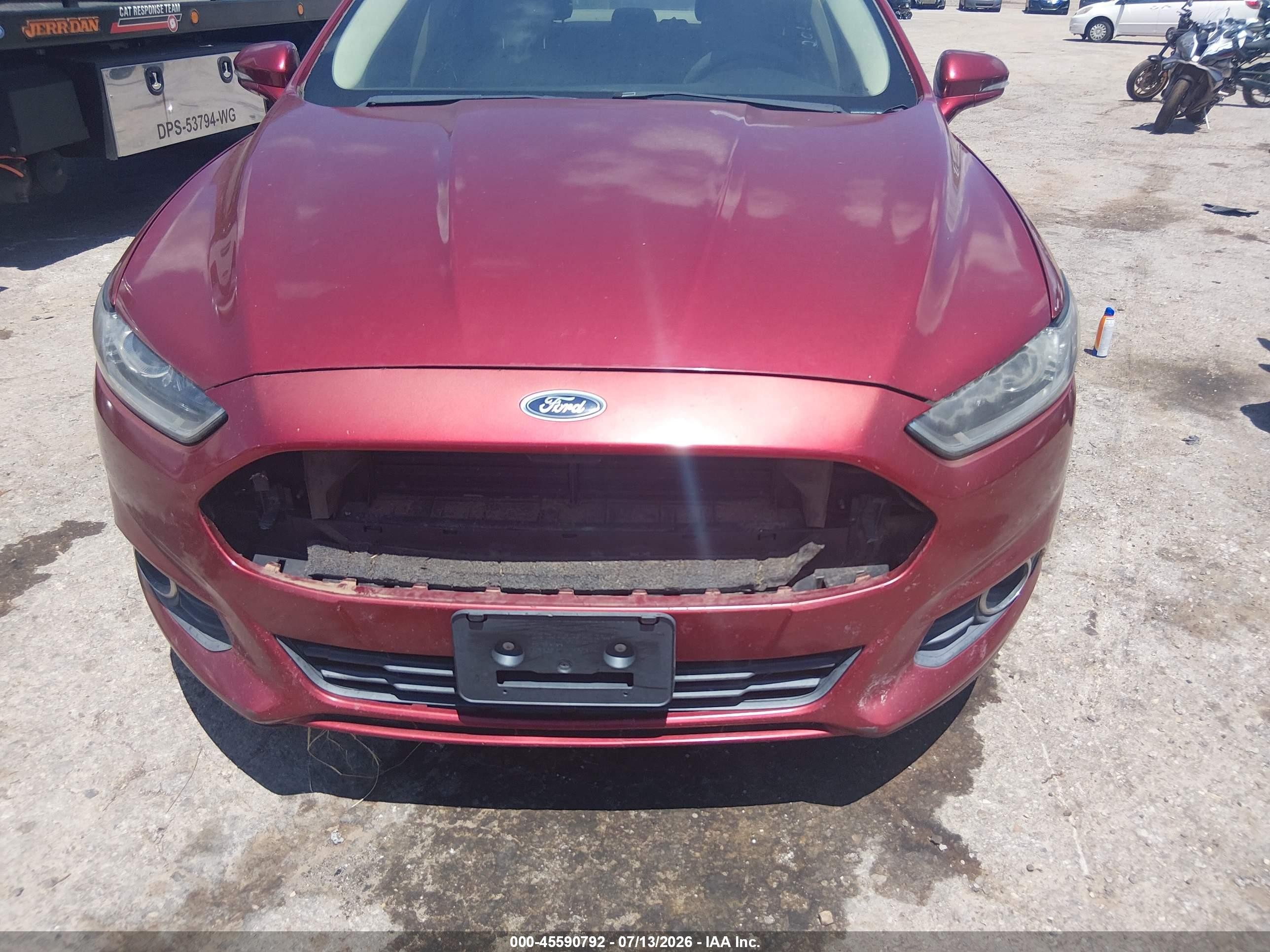2013 Ford Fusion Hybrid Se Red vin: 3FA6P0LU7DR191402