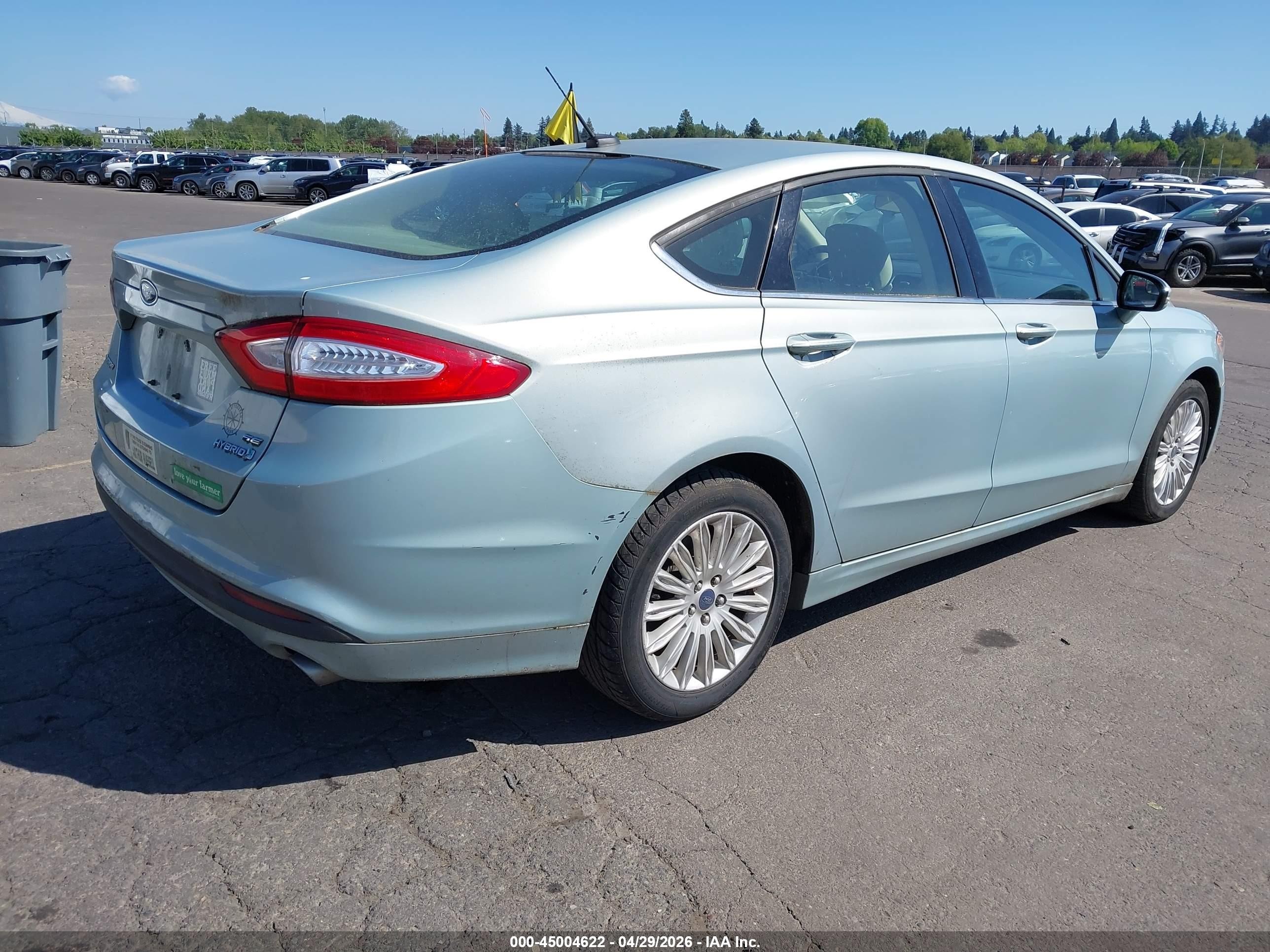 2013 Ford Fusion Hybrid Se Silver vin: 3FA6P0LU7DR207209