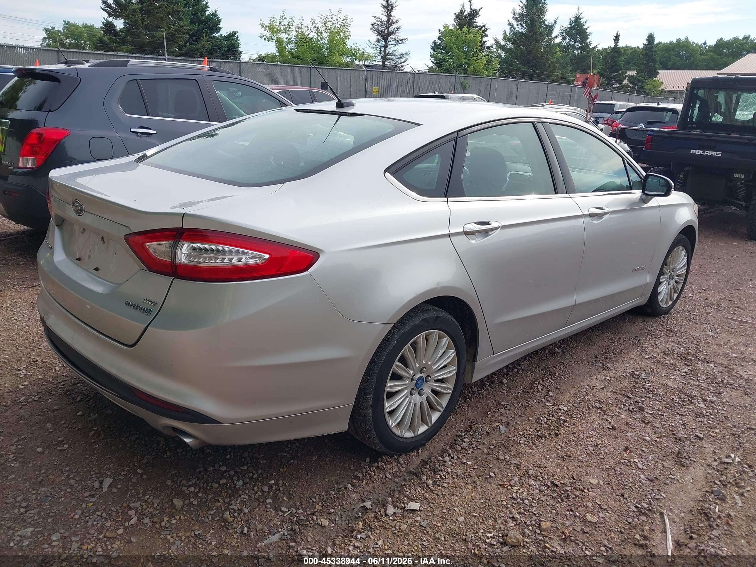2013 Ford Fusion Hybrid Se Silver vin: 3FA6P0LU7DR221255