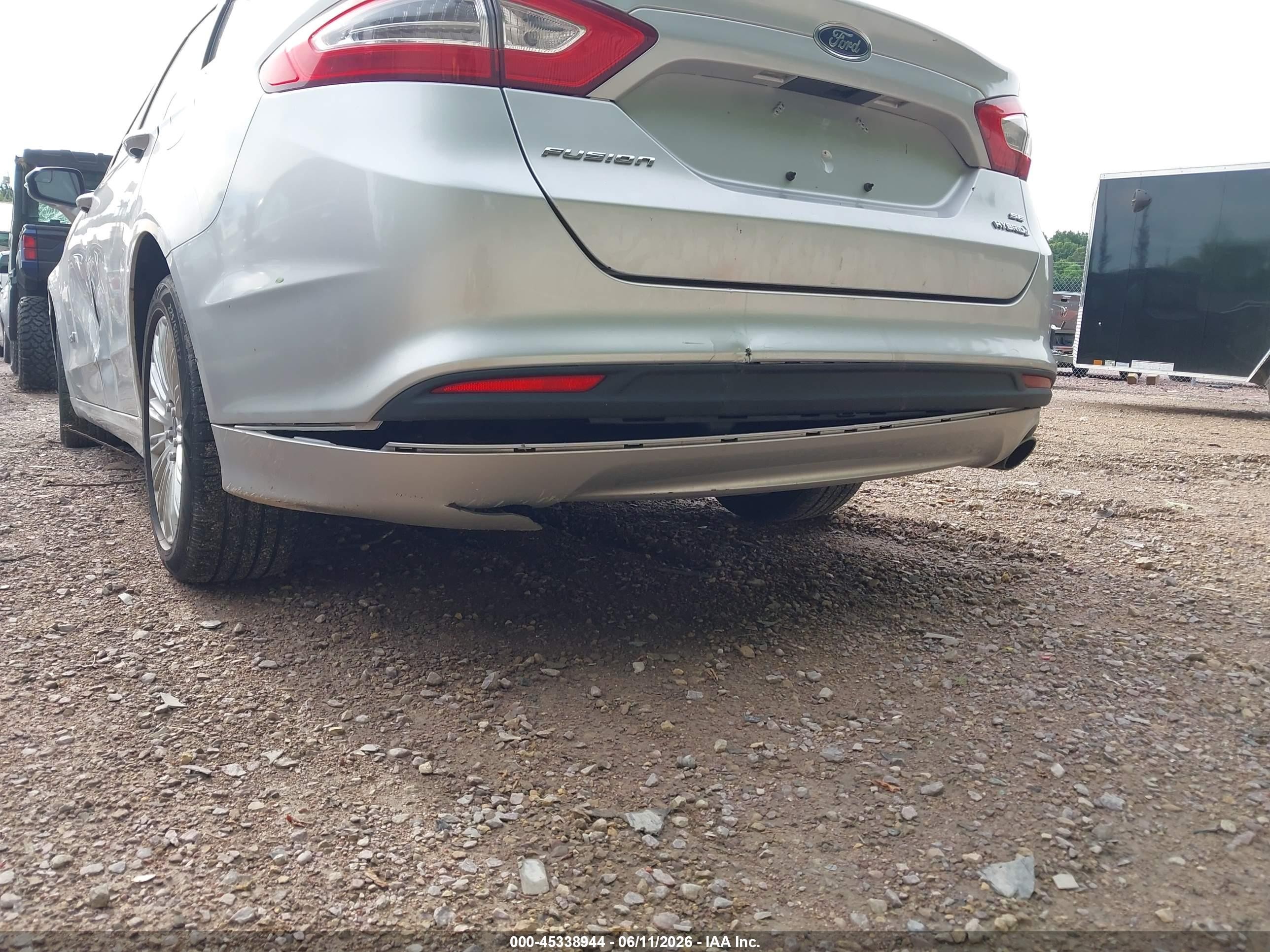 2013 Ford Fusion Hybrid Se Silver vin: 3FA6P0LU7DR221255