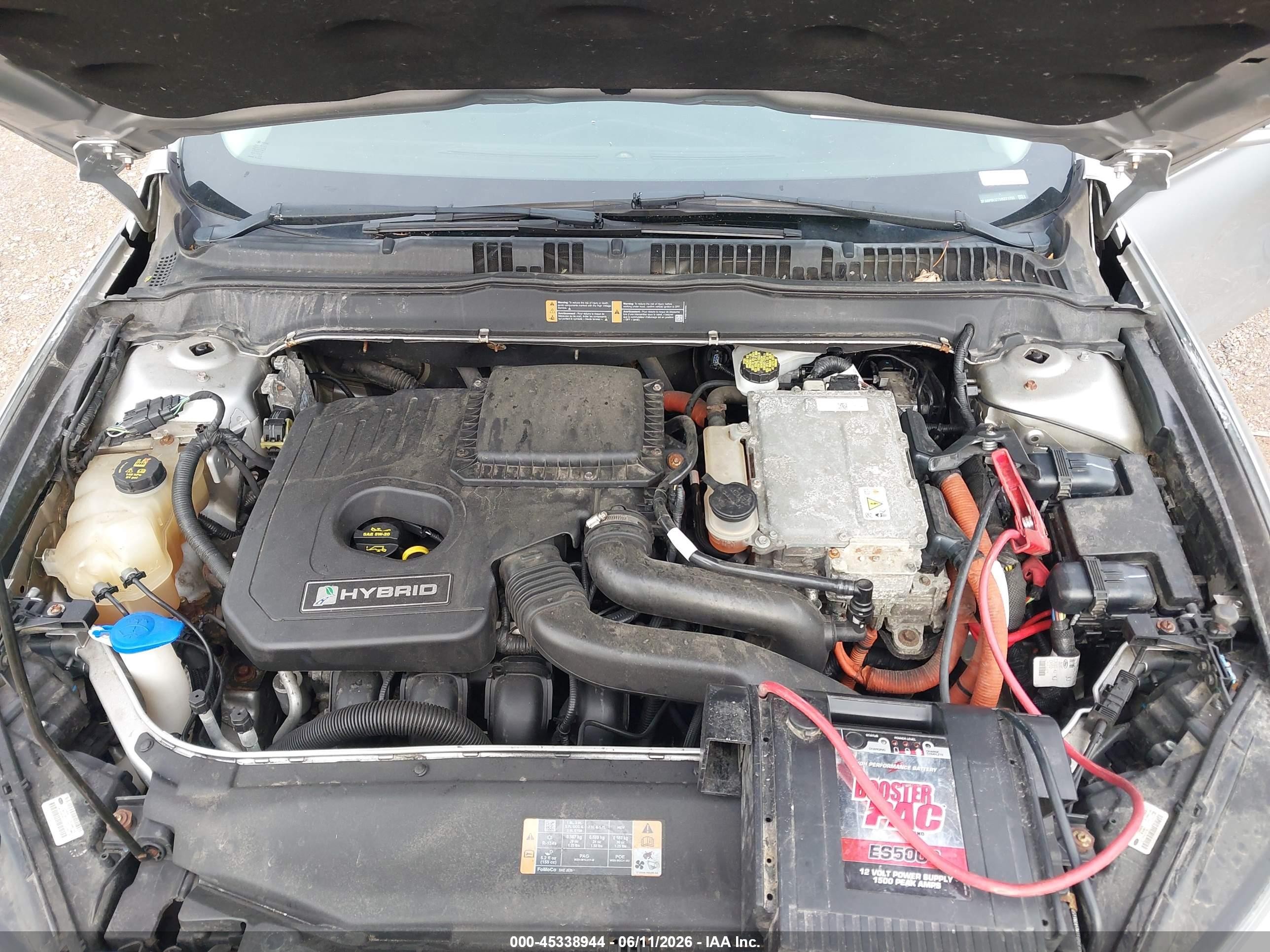 2013 Ford Fusion Hybrid Se Silver vin: 3FA6P0LU7DR221255