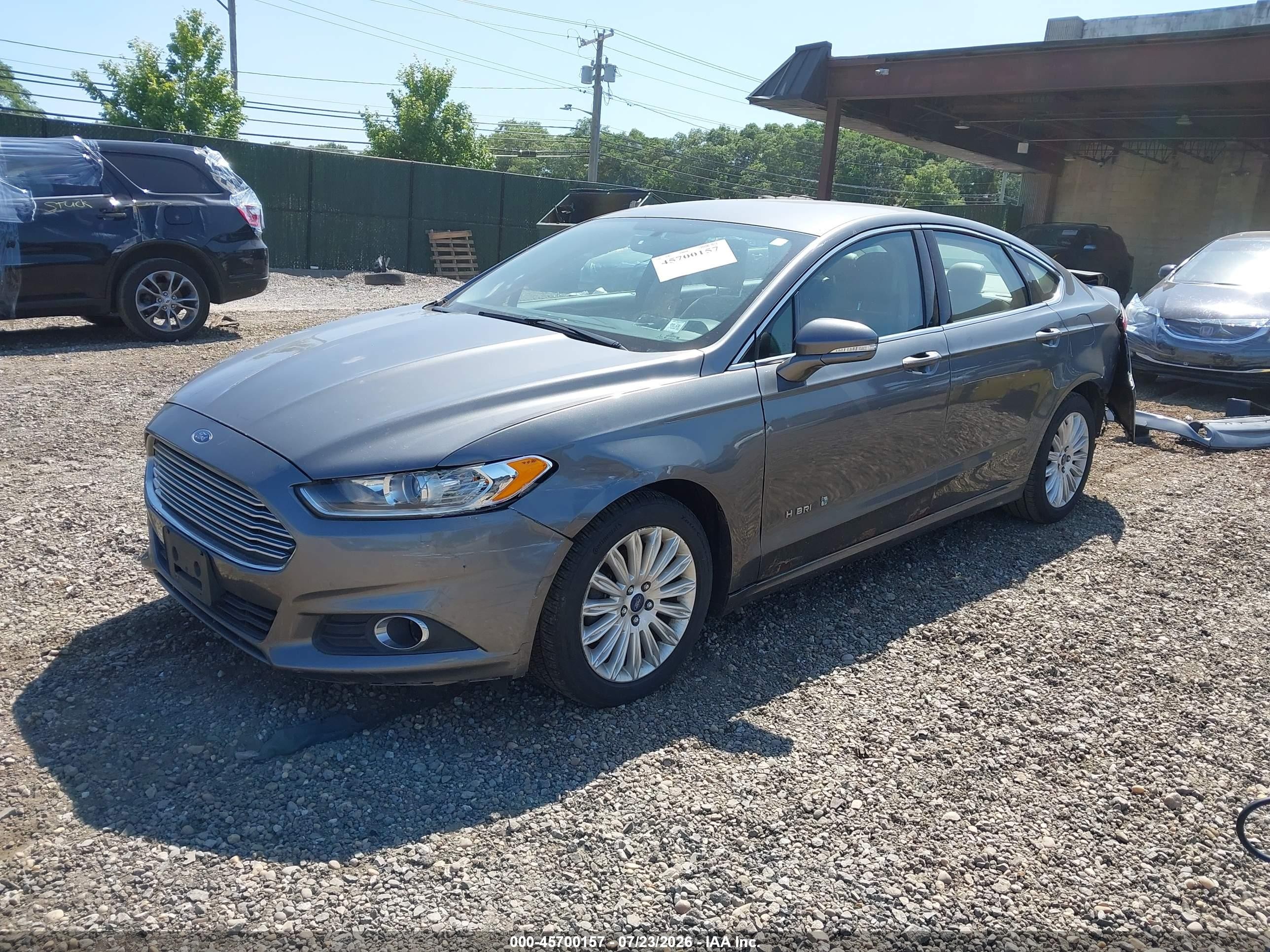 2014 Ford Fusion Hybrid Se Gray vin: 3FA6P0LU7ER153928