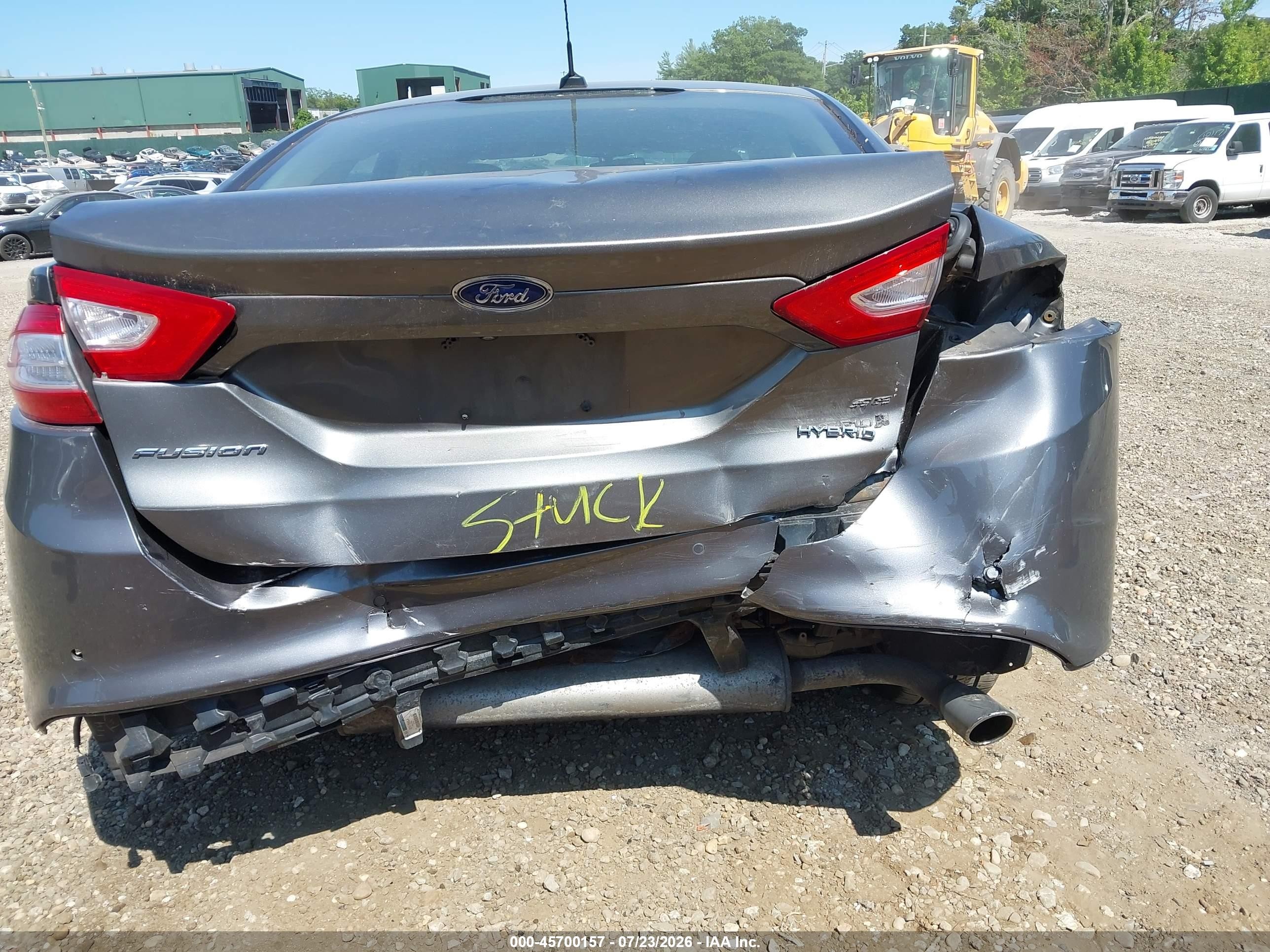 2014 Ford Fusion Hybrid Se Gray vin: 3FA6P0LU7ER153928