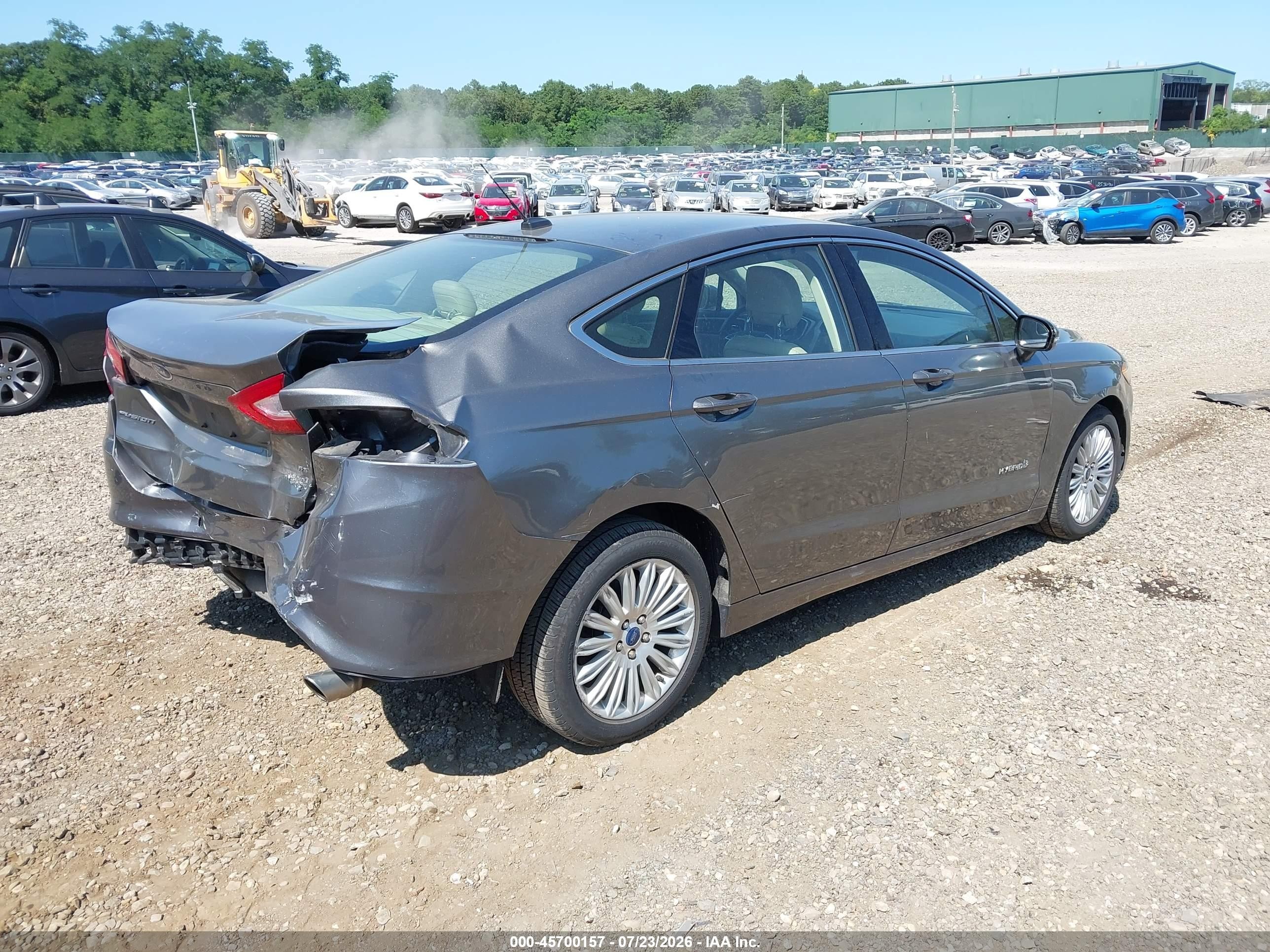 2014 Ford Fusion Hybrid Se Gray vin: 3FA6P0LU7ER153928