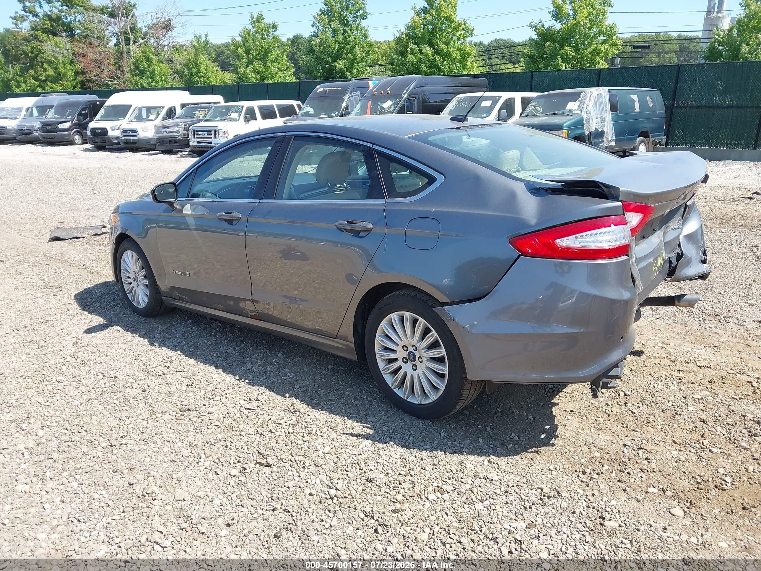2014 Ford Fusion Hybrid Se Gray vin: 3FA6P0LU7ER153928