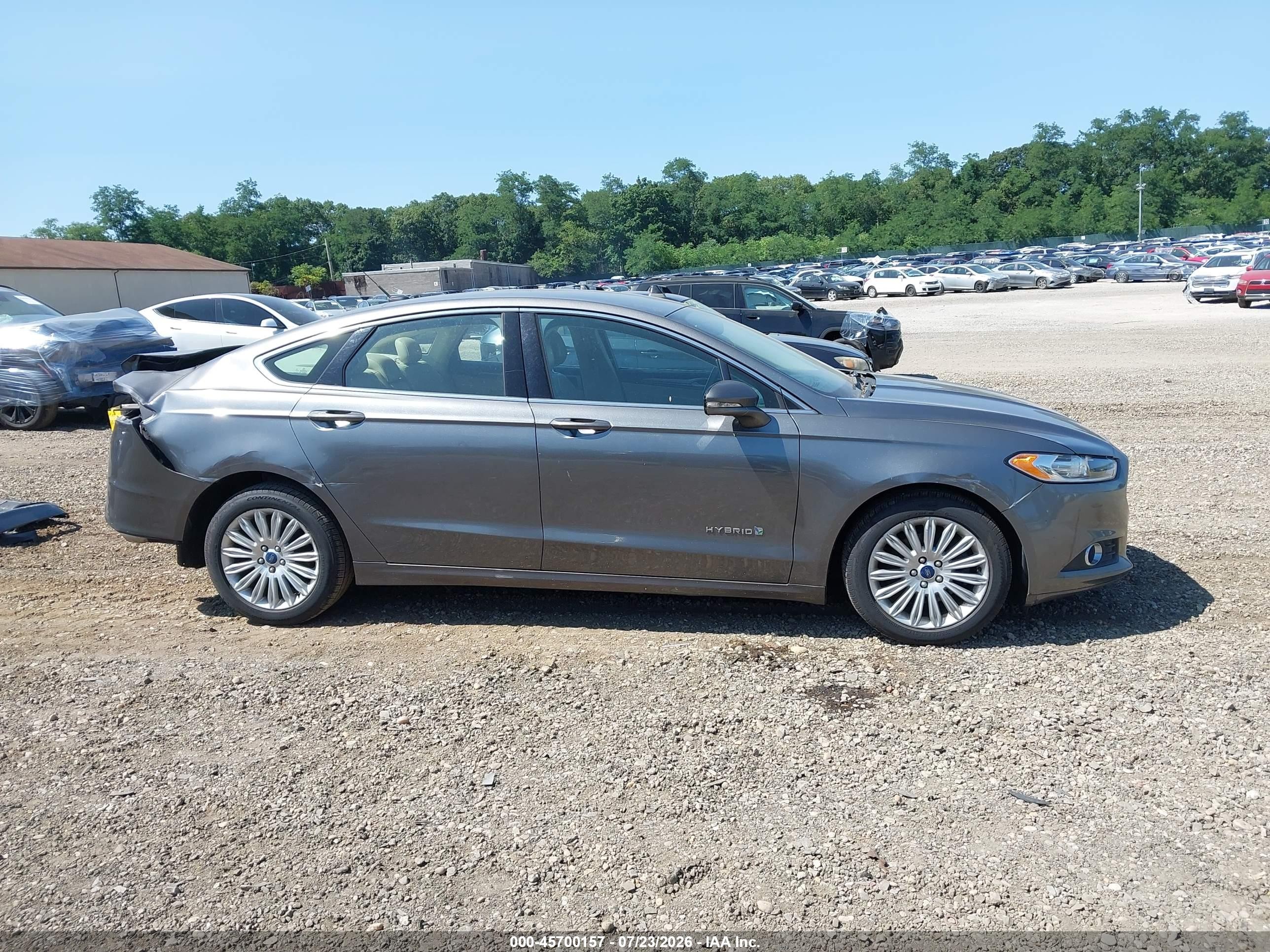 2014 Ford Fusion Hybrid Se Gray vin: 3FA6P0LU7ER153928