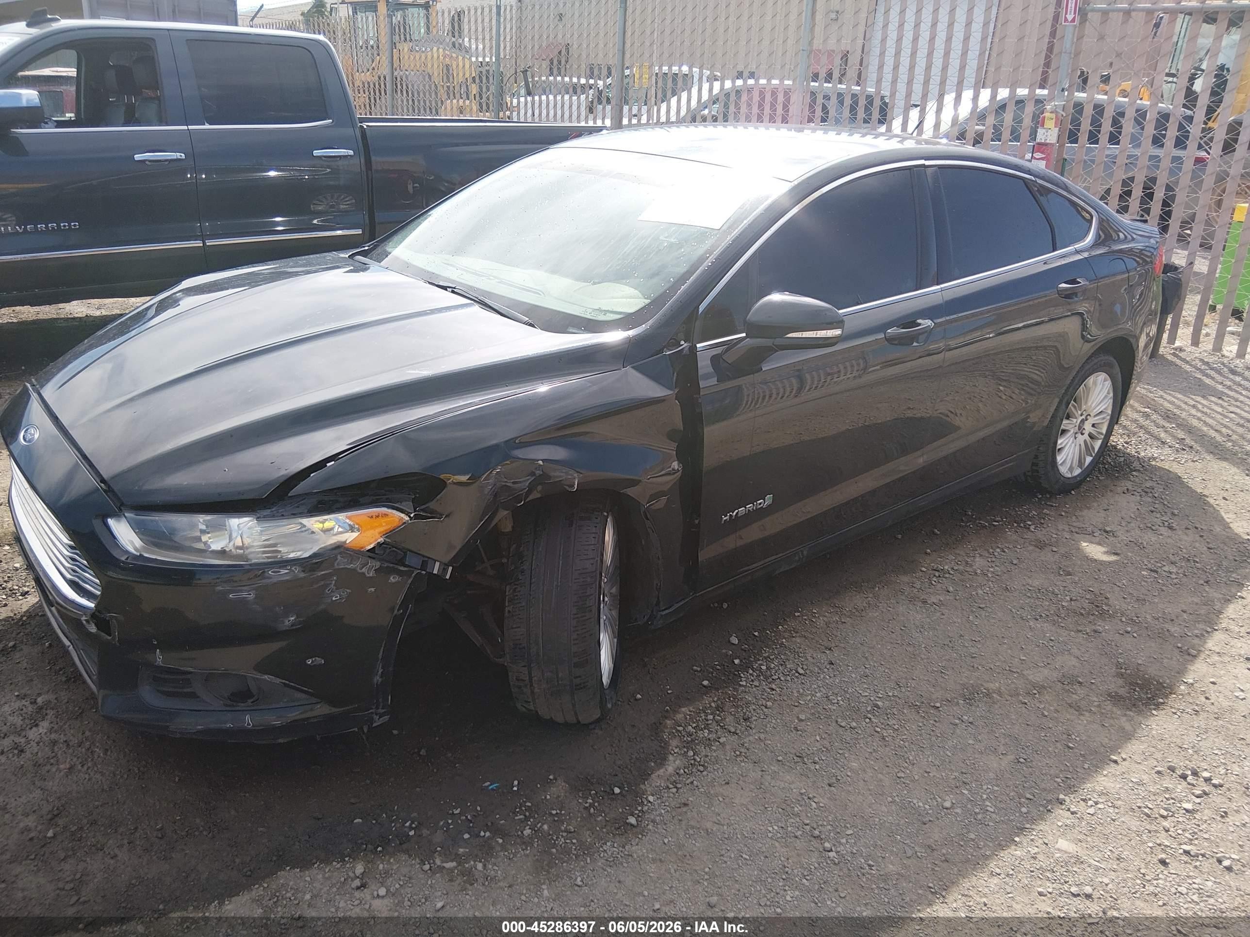 2014 Ford Fusion Hybrid Se Black vin: 3FA6P0LU7ER164217