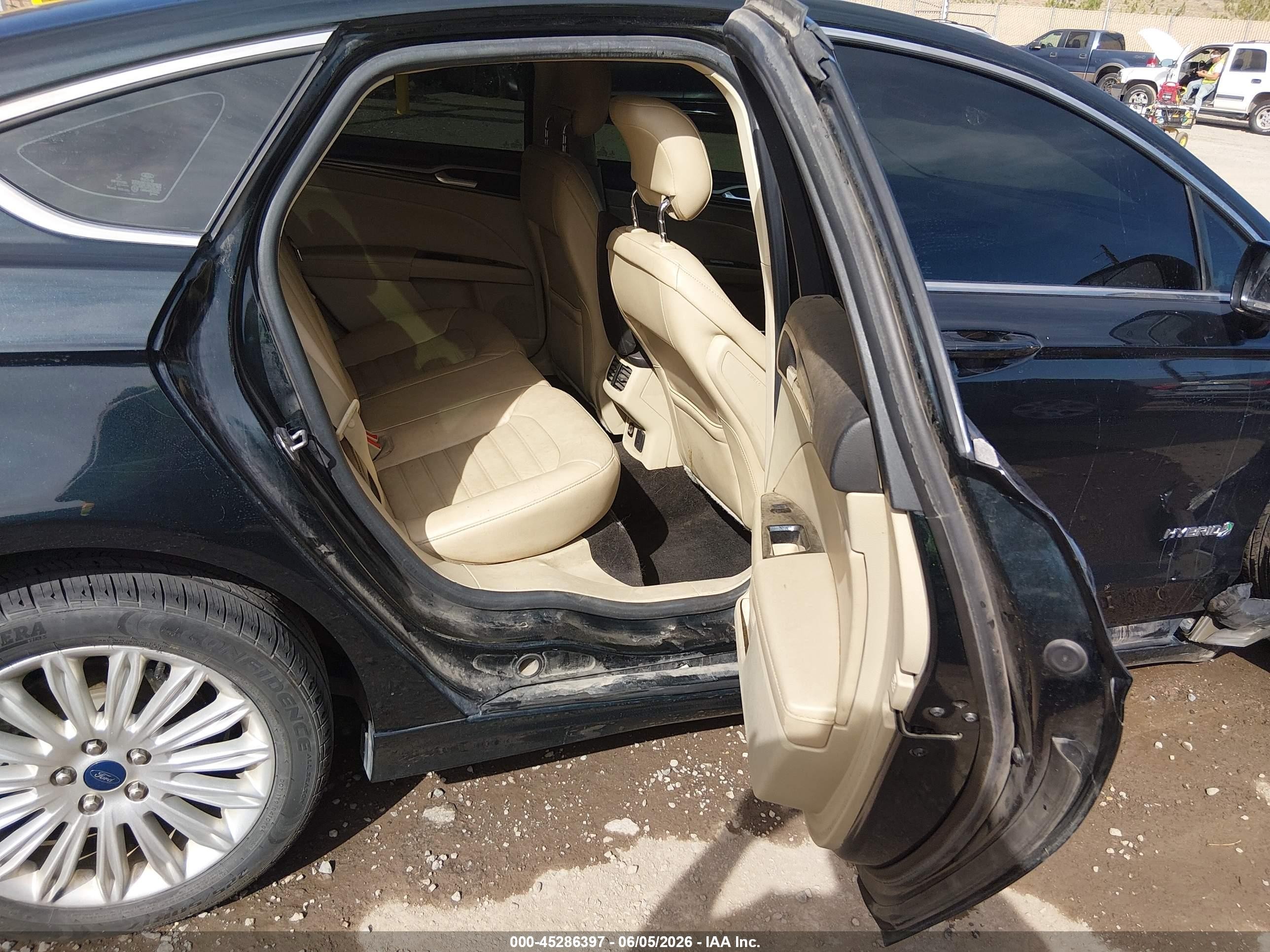 2014 Ford Fusion Hybrid Se Black vin: 3FA6P0LU7ER164217