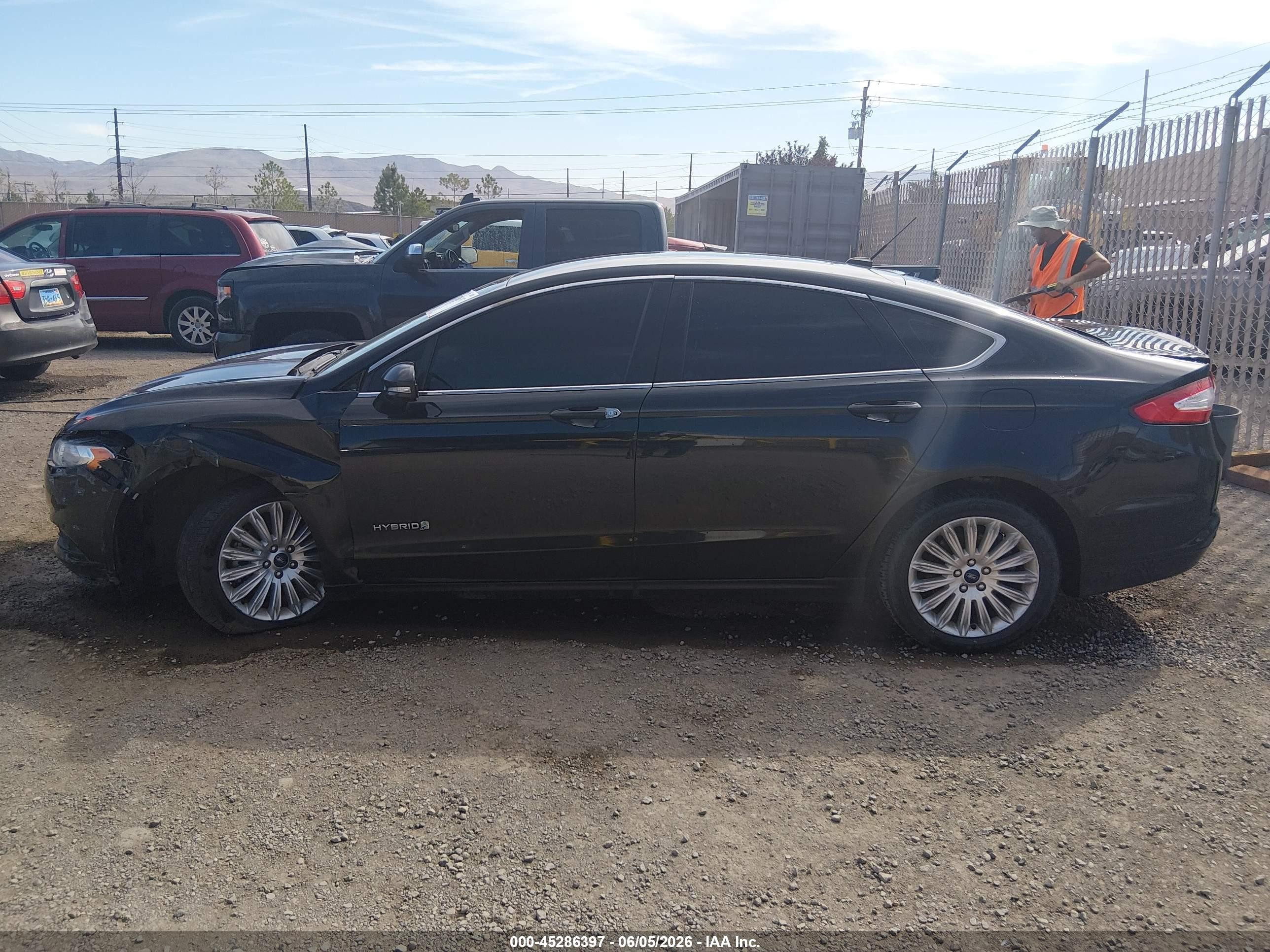 2014 Ford Fusion Hybrid Se Black vin: 3FA6P0LU7ER164217