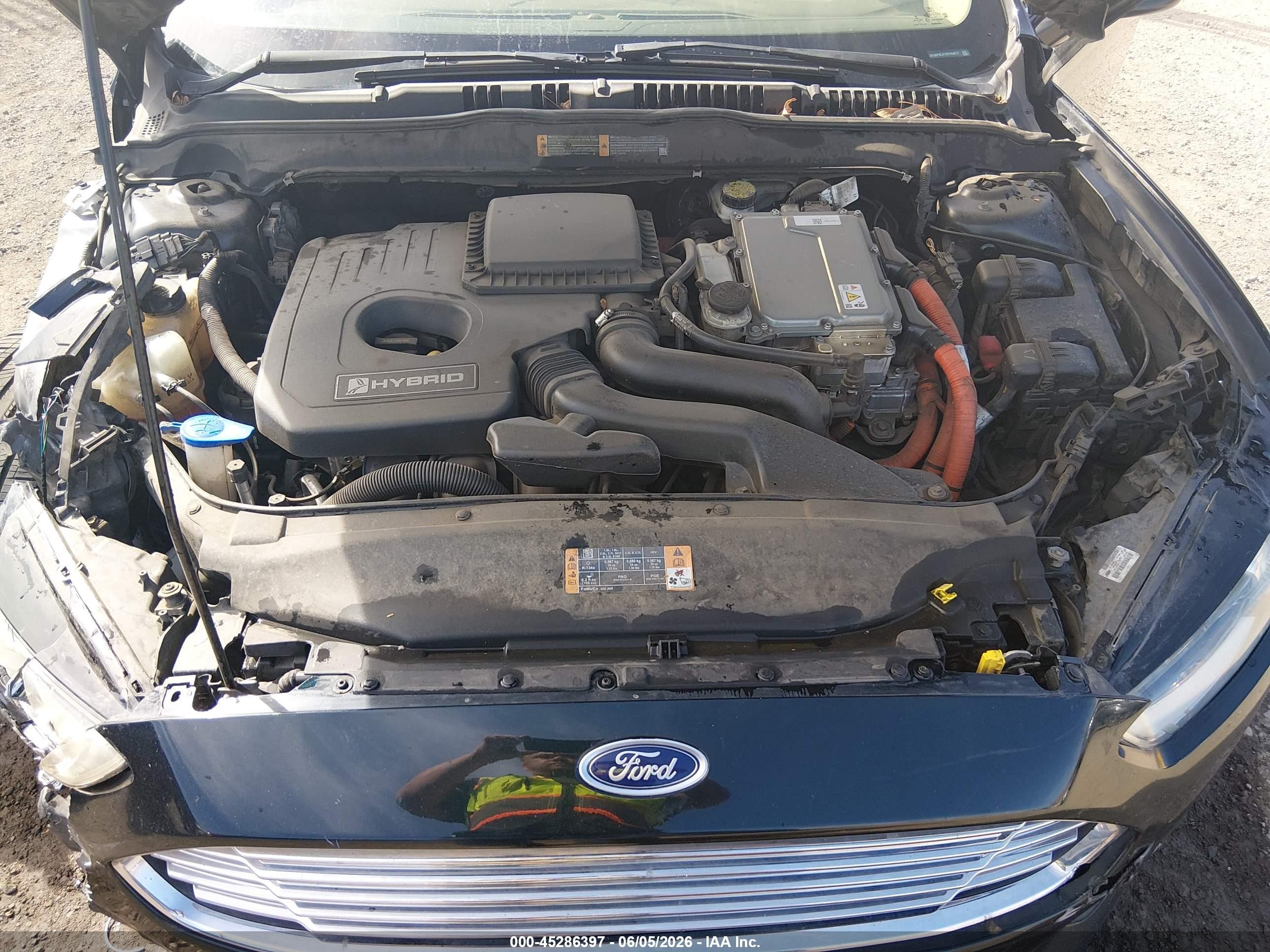 2014 Ford Fusion Hybrid Se Black vin: 3FA6P0LU7ER164217