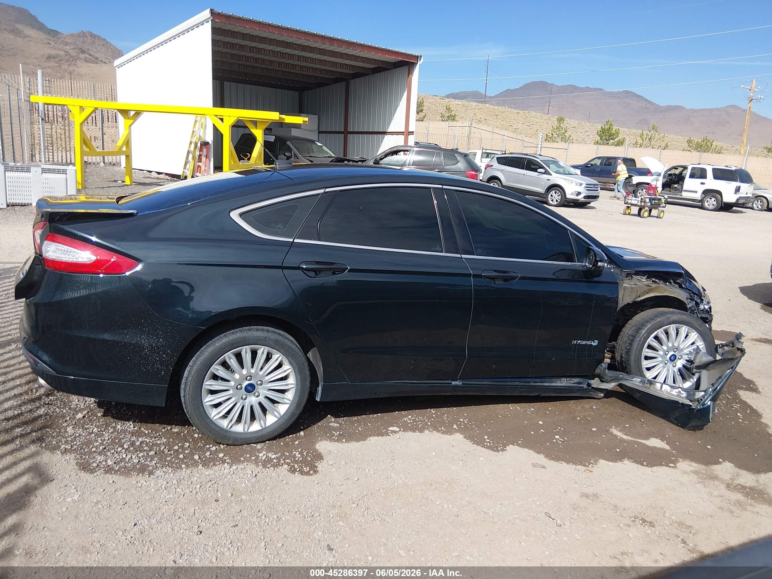2014 Ford Fusion Hybrid Se Black vin: 3FA6P0LU7ER164217