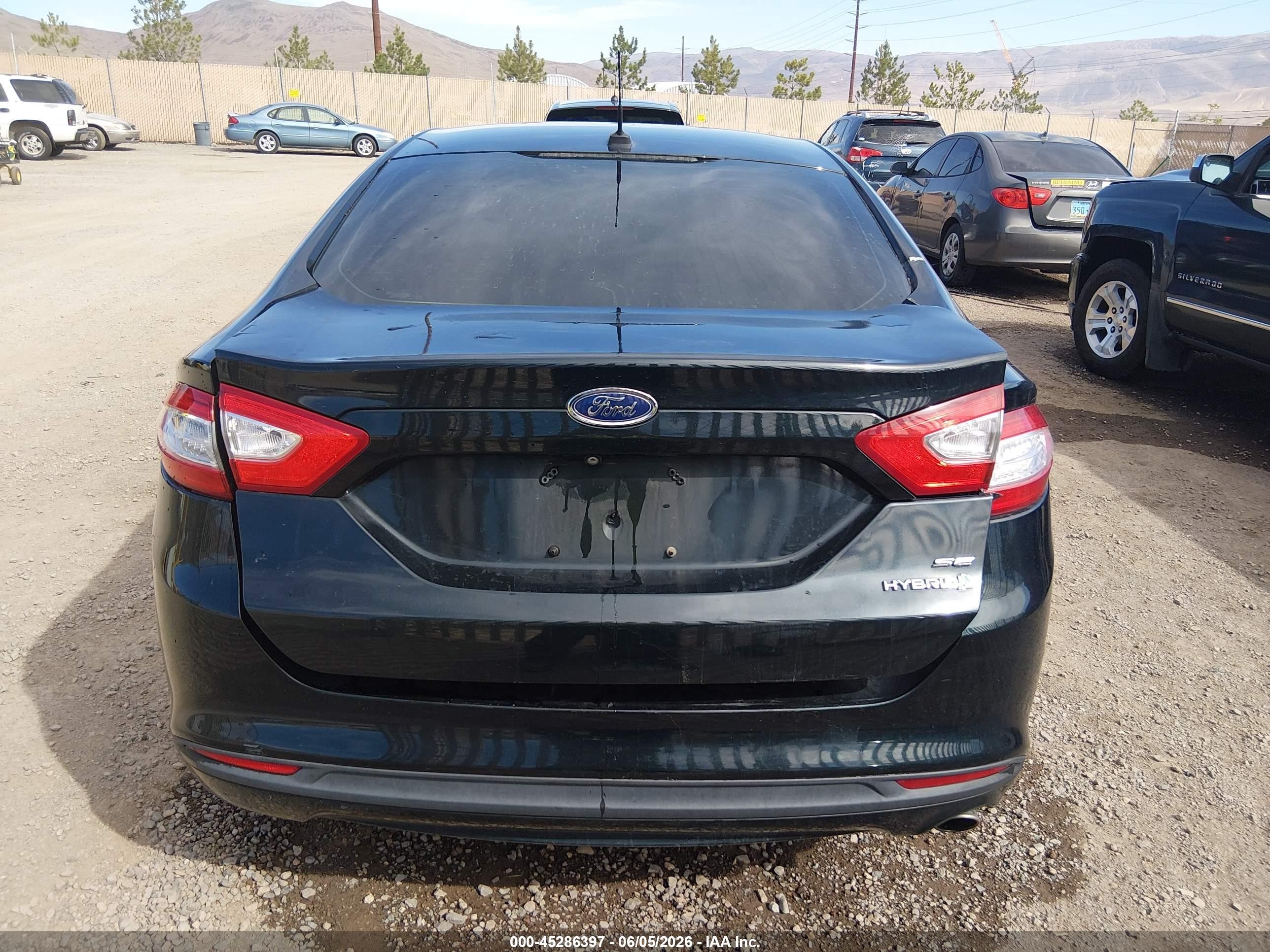 2014 Ford Fusion Hybrid Se Black vin: 3FA6P0LU7ER164217