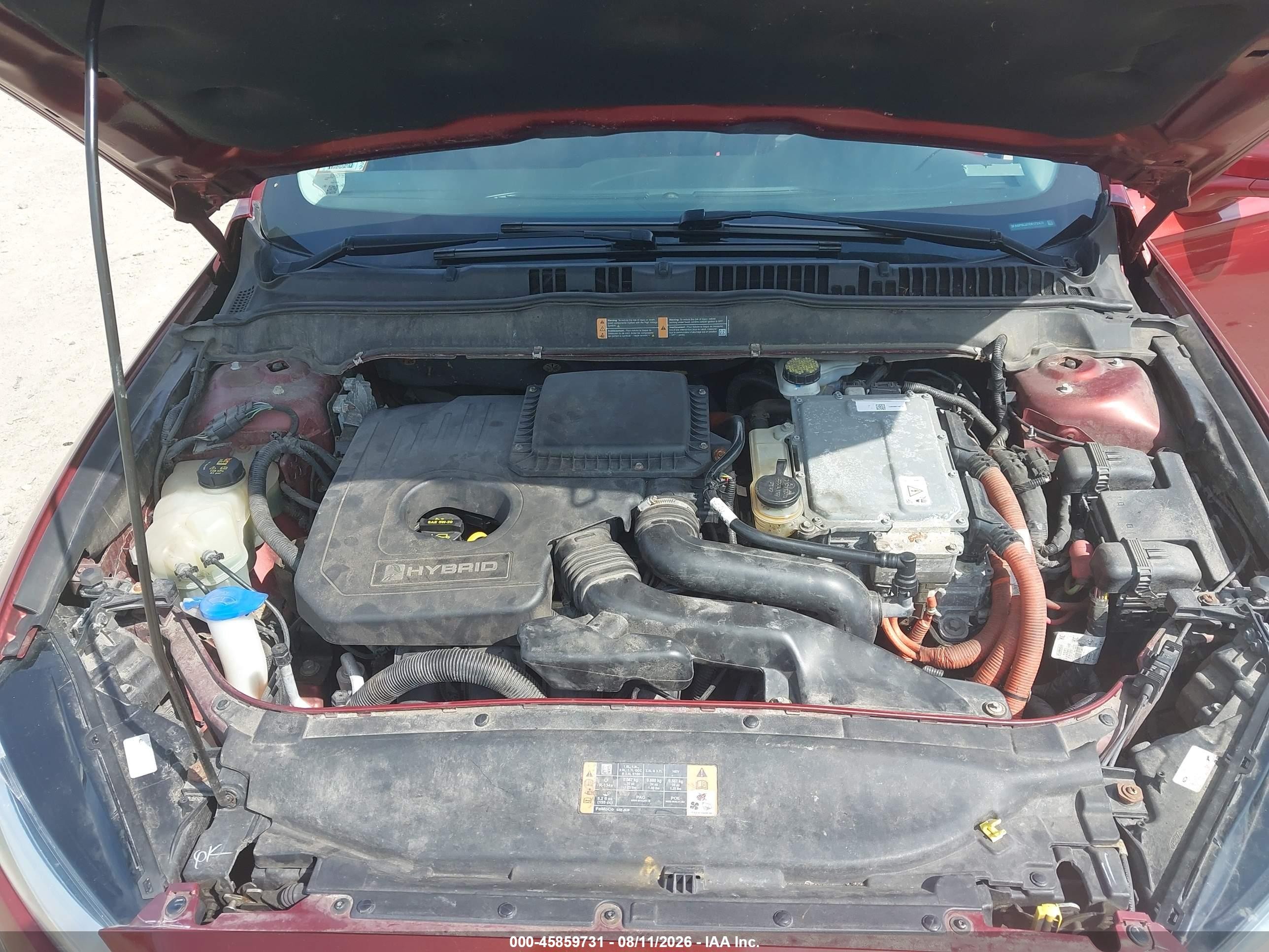 2014 Ford Fusion Hybrid Se Red vin: 3FA6P0LU7ER172477