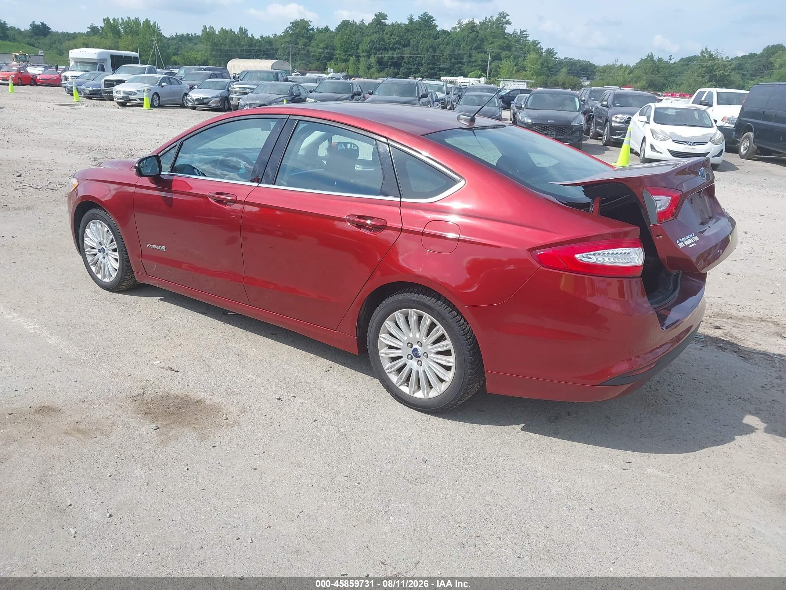 2014 Ford Fusion Hybrid Se Red vin: 3FA6P0LU7ER172477