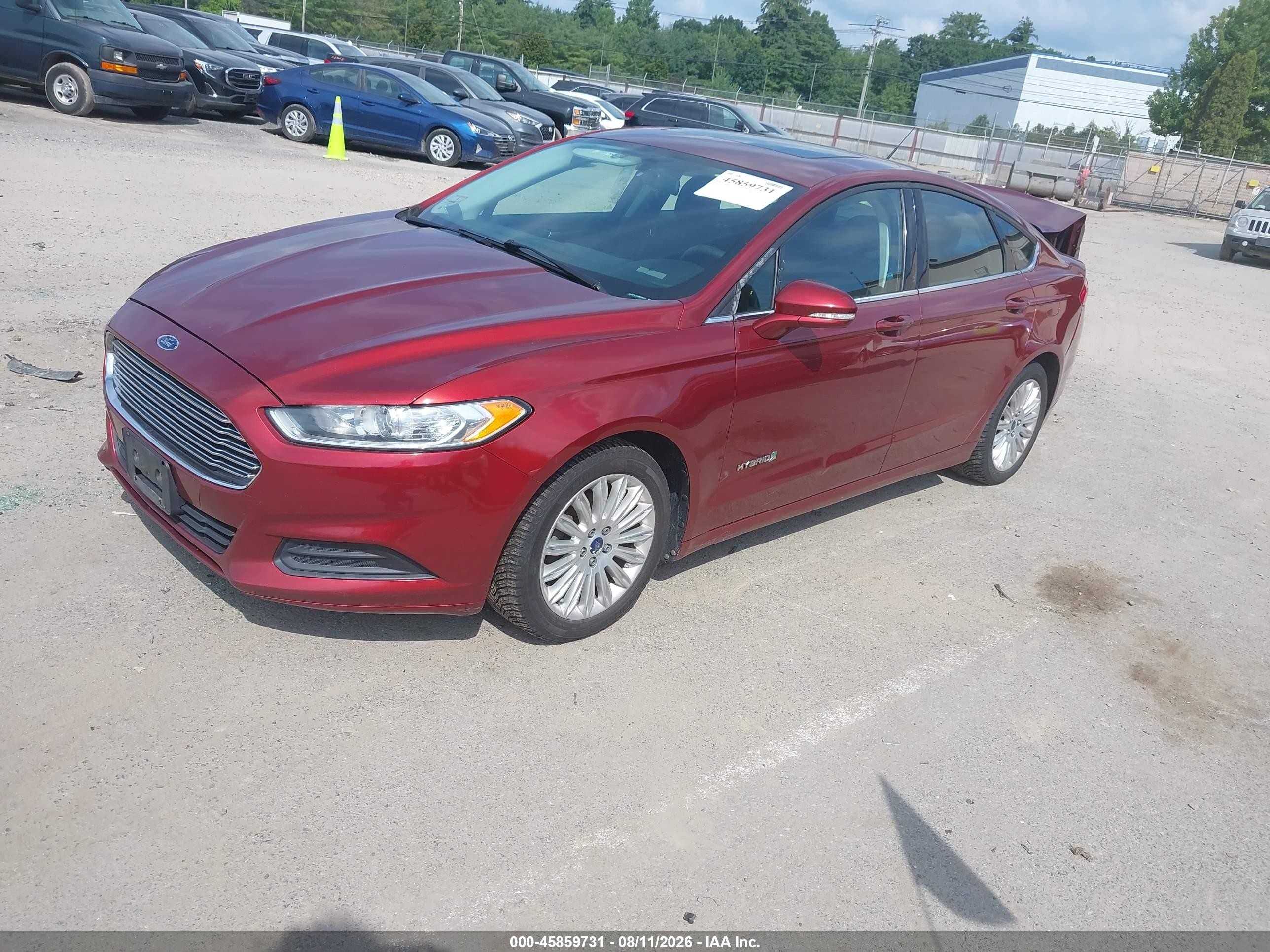 2014 Ford Fusion Hybrid Se Red vin: 3FA6P0LU7ER172477